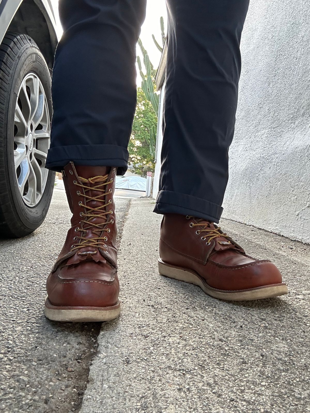 Photo by sjboots on September 27, 2024 of the Red Wing 8-Inch Classic Moc in S.B. Foot Oro Legacy.