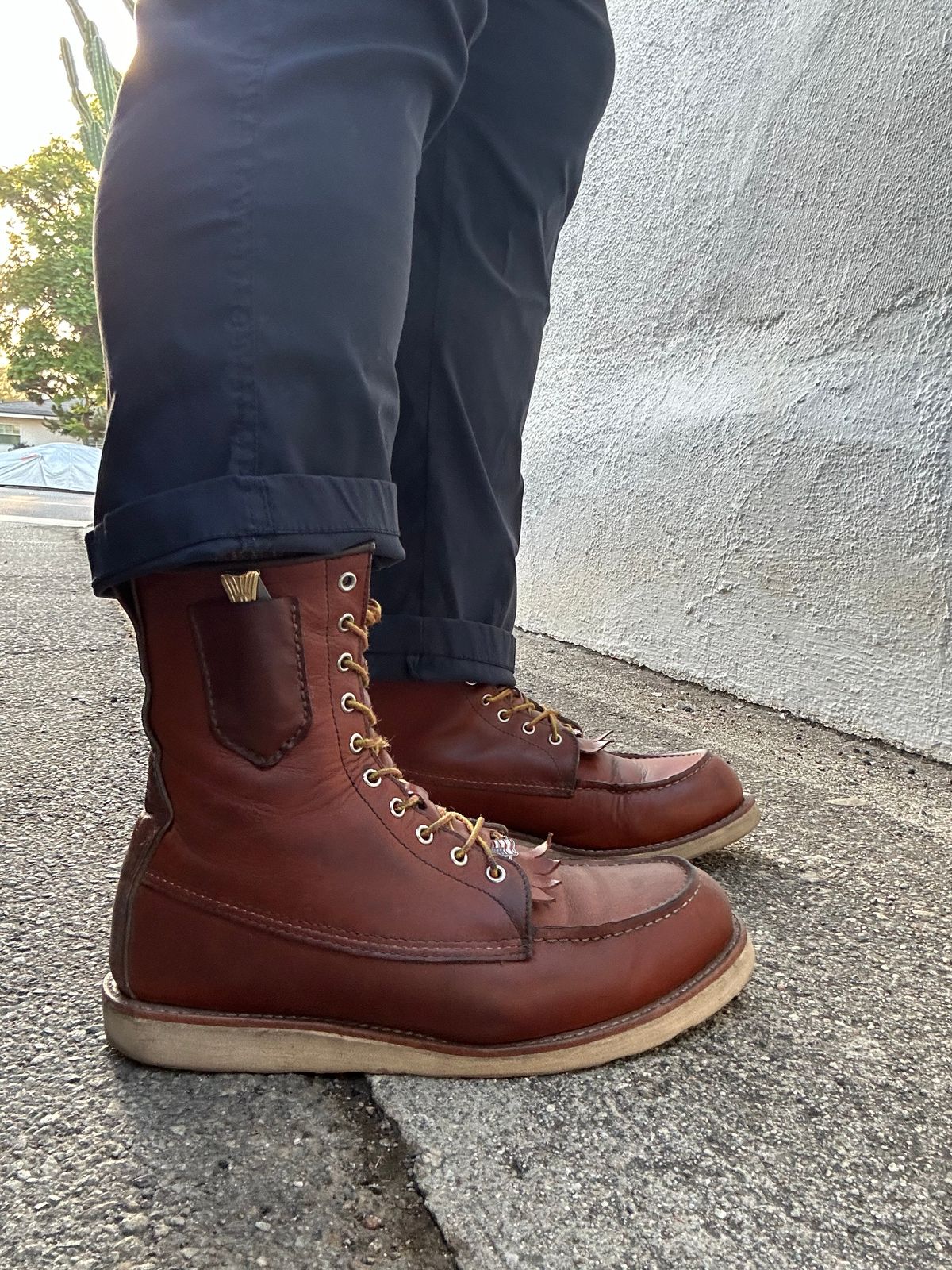 Photo by sjboots on September 27, 2024 of the Red Wing 8-Inch Classic Moc in S.B. Foot Oro Legacy.
