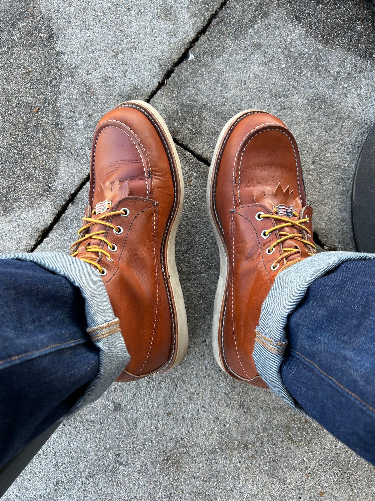 Photo by sjboots on March 8, 2024 of the Red Wing 8-Inch Classic Moc in S.B. Foot Oro Legacy.