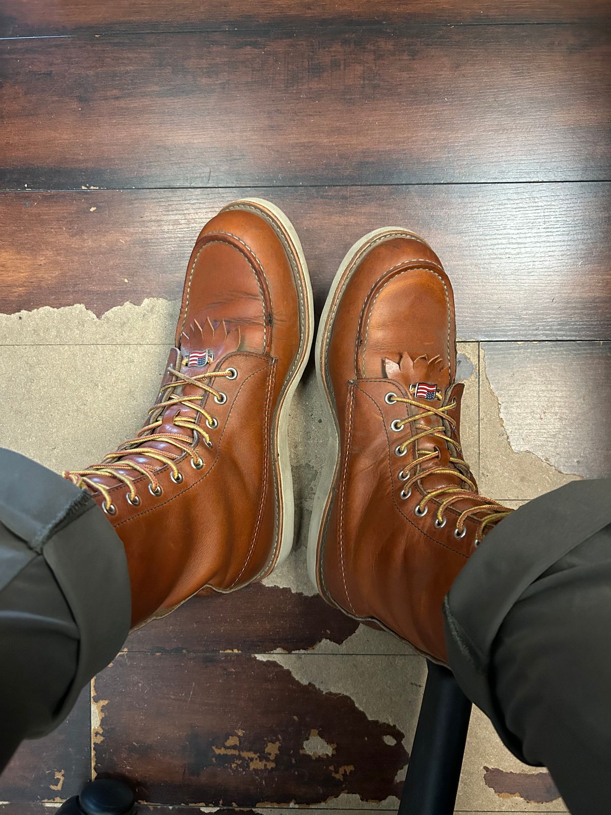 Photo by sjboots on June 5, 2024 of the Red Wing 8-Inch Classic Moc in S.B. Foot Oro Legacy.