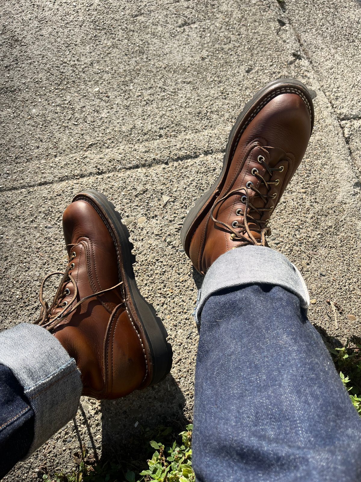 Photo by tomsbarkingdogs on September 24, 2025 of the Nicks Gamebreaker in Horween Shackleton Cognac.