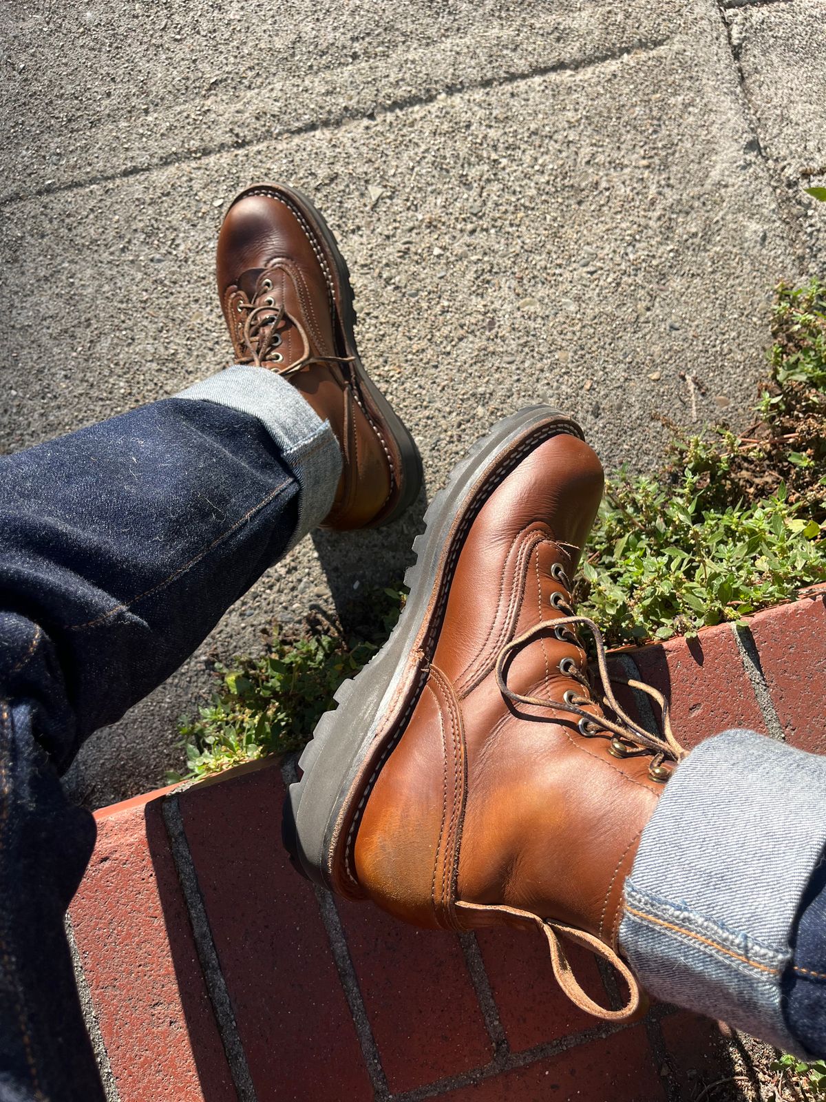 Photo by tomsbarkingdogs on September 24, 2025 of the Nicks Gamebreaker in Horween Shackleton Cognac.