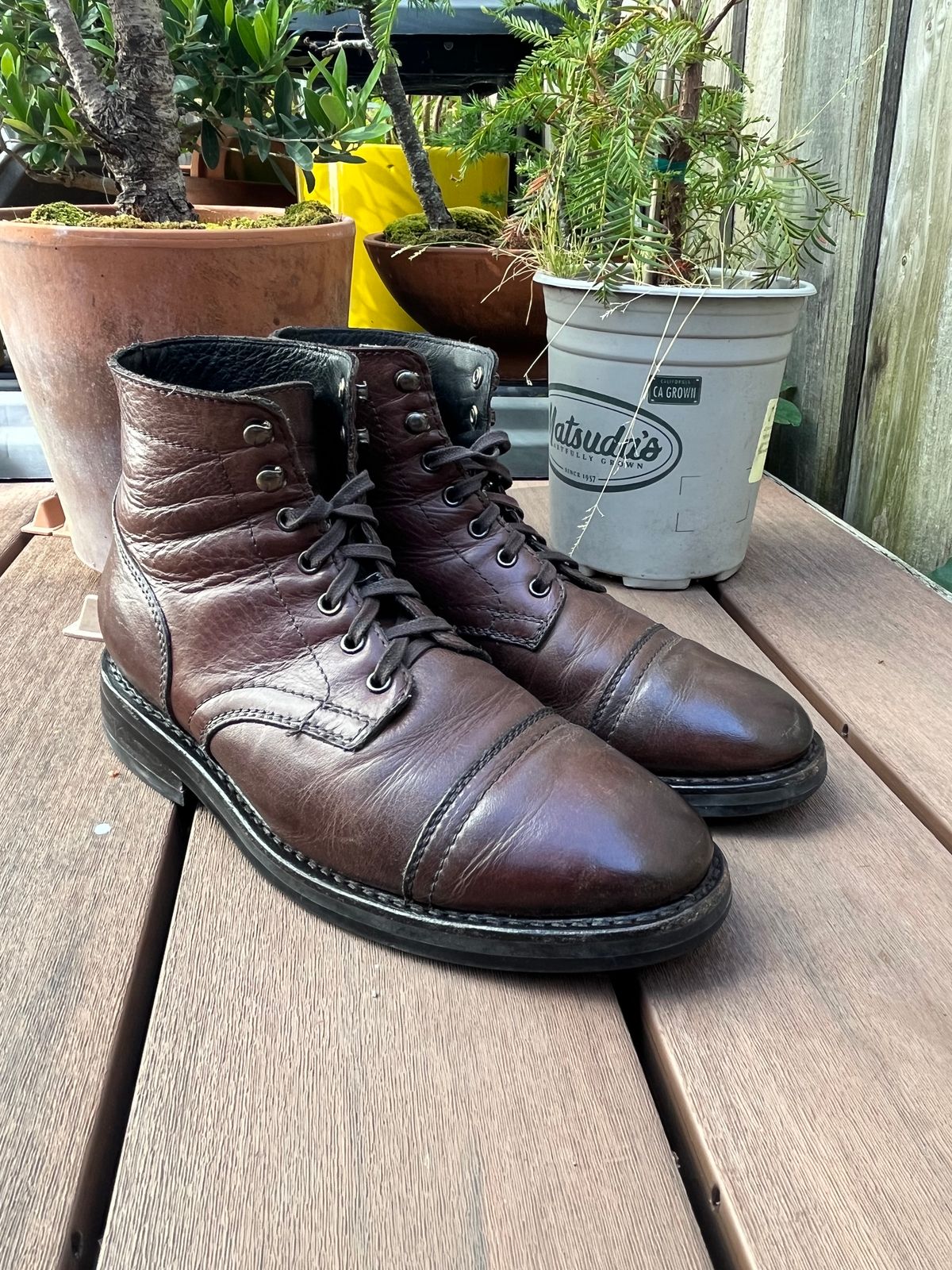 Photo by tomsbarkingdogs on May 14, 2025 of the Thursday Captain in Old English Hand-Finished Full Grain.