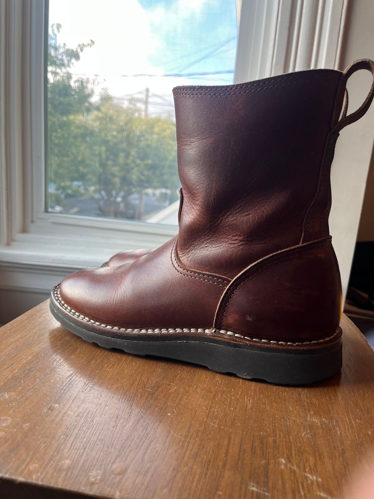 Photo by tomsbarkingdogs on October 3, 2025 of the Nicks Wellington 365 in Italian Brown Cypress.