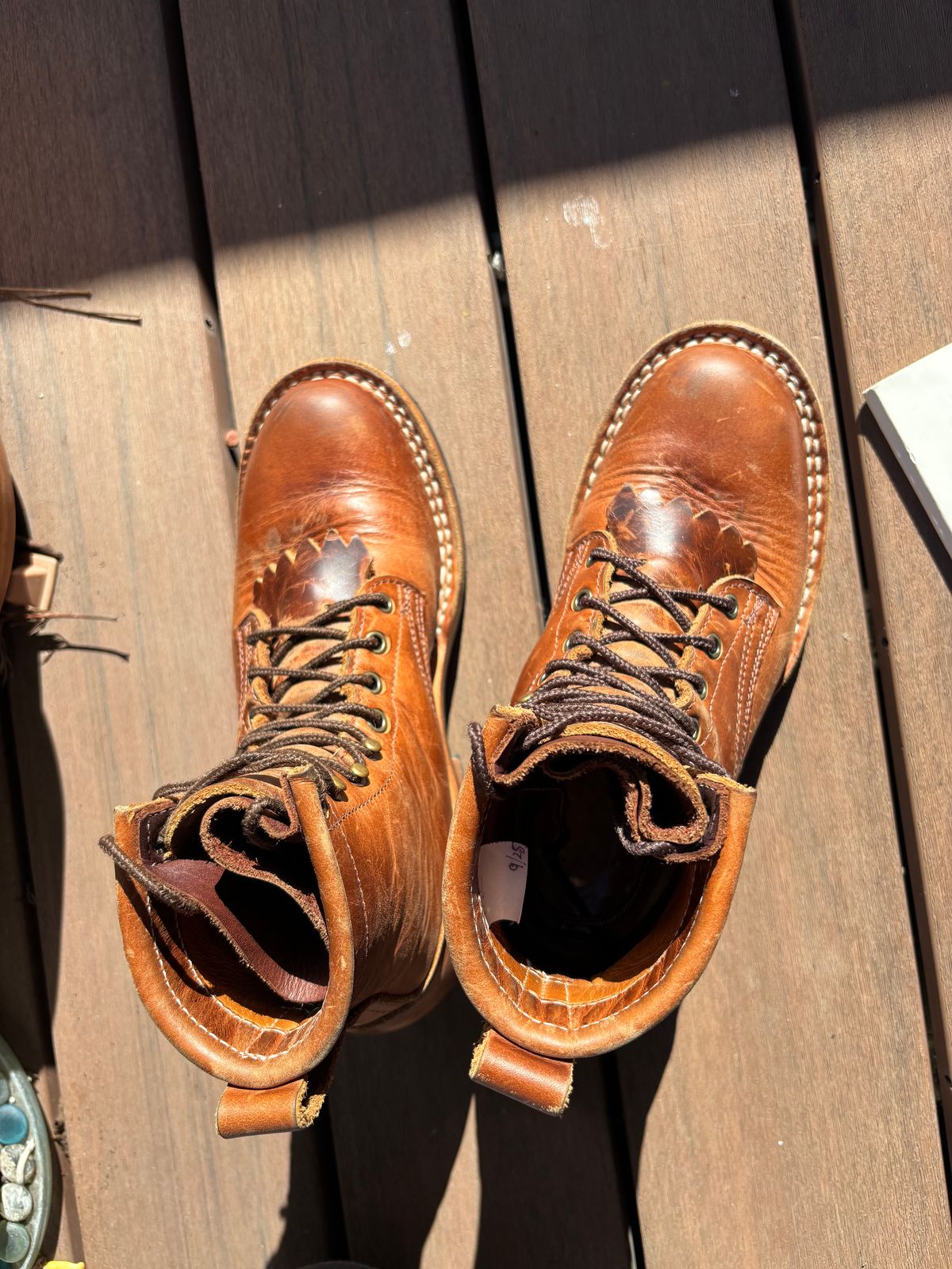 Photo by tomsbarkingdogs on November 3, 2025 of the Frank's Boots Wilshire in Law Tanning Whiskey Rebellion.