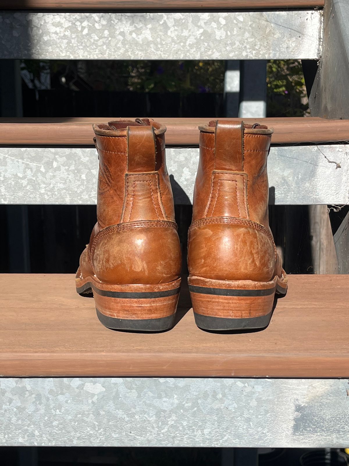 Photo by tomsbarkingdogs on December 3, 2025 of the Frank's Boots Wilshire in Law Tanning Whiskey Rebellion.