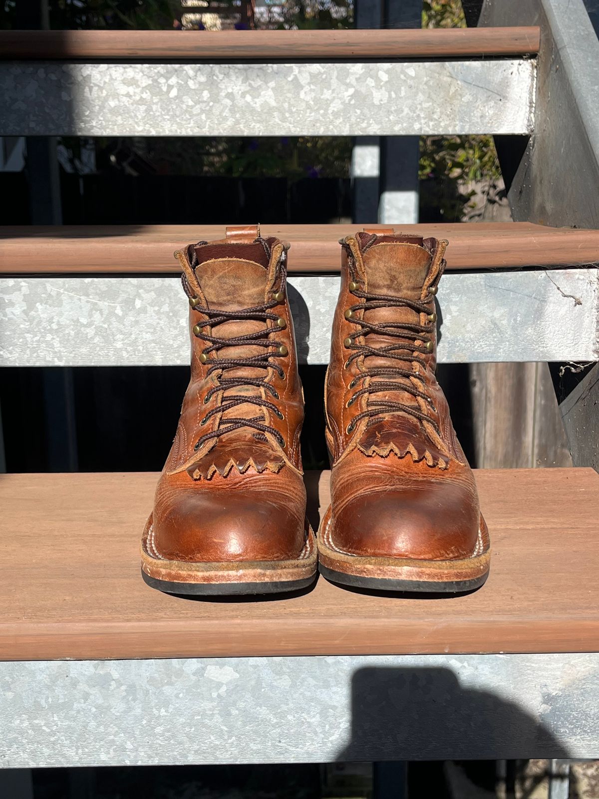 Photo by tomsbarkingdogs on December 3, 2025 of the Frank's Boots Wilshire in Law Tanning Whiskey Rebellion.