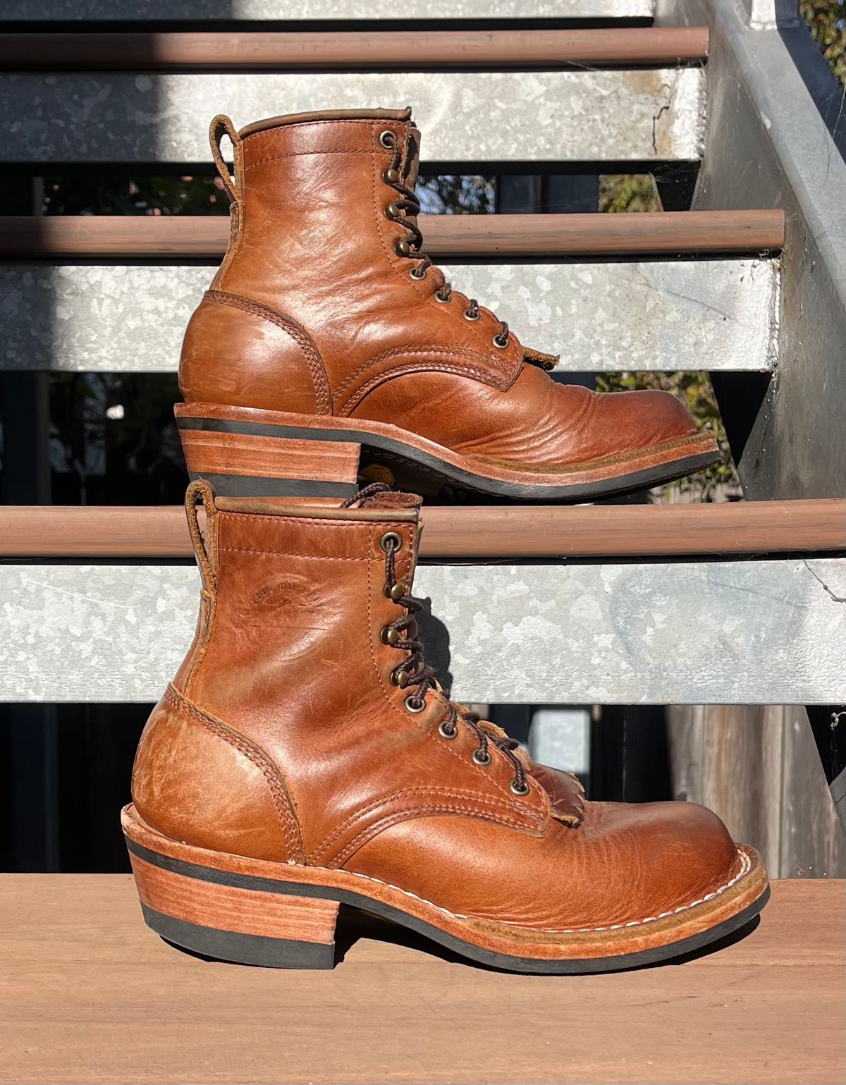 Photo by tomsbarkingdogs on December 3, 2025 of the Frank's Boots Wilshire in Law Tanning Whiskey Rebellion.