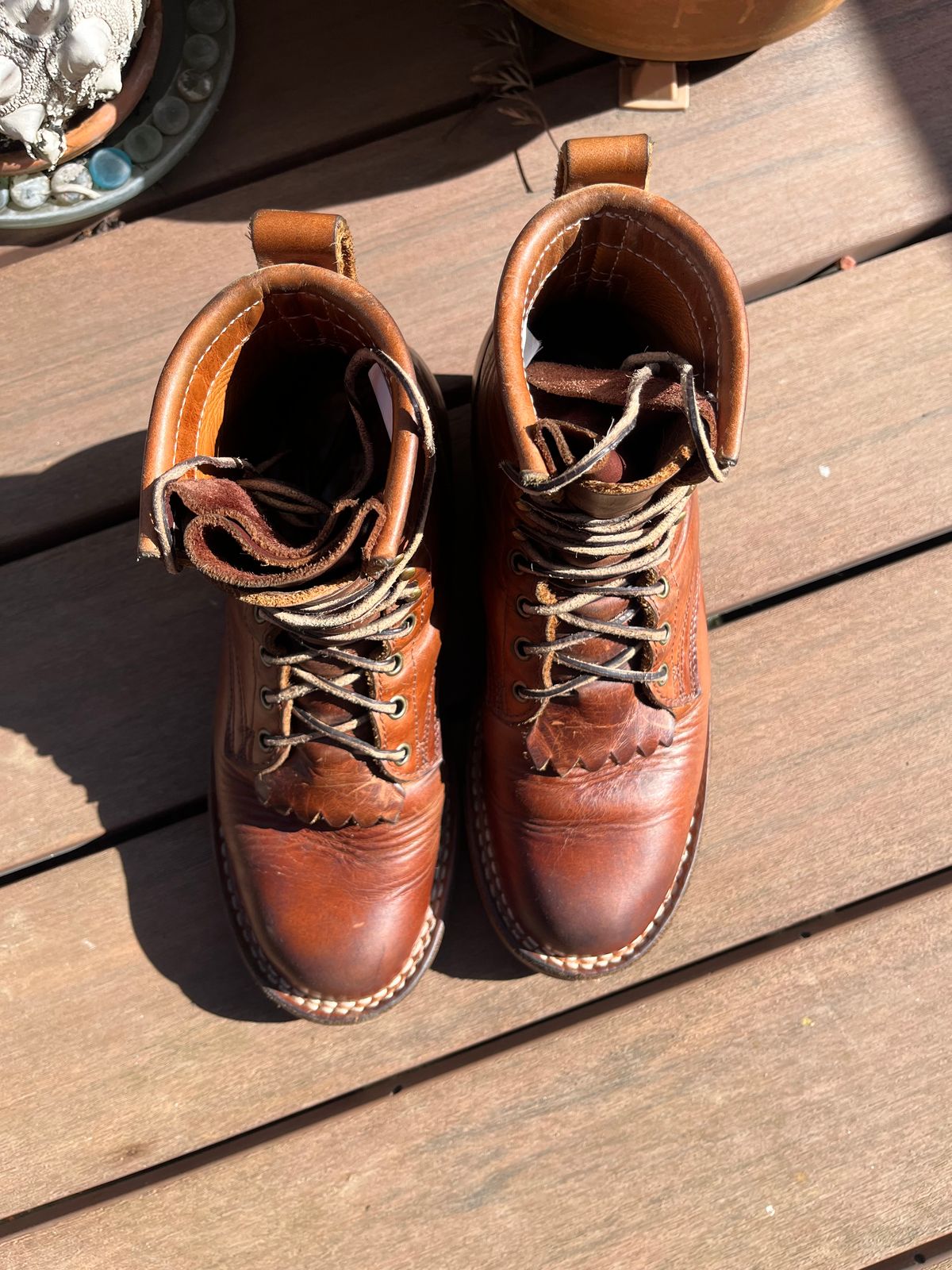 Photo by tomsbarkingdogs on February 5, 2026 of the Frank's Boots Wilshire in Law Tanning Whiskey Rebellion.