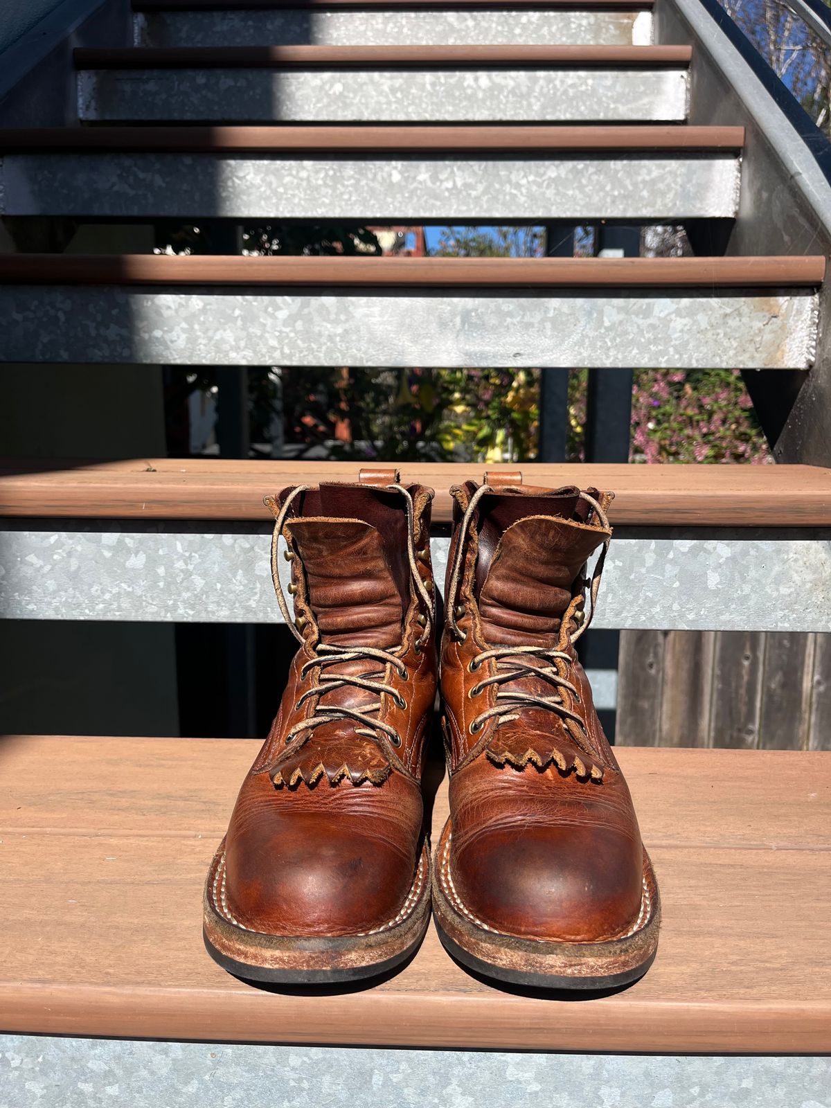 Photo by tomsbarkingdogs on March 4, 2026 of the Frank's Boots Wilshire in Law Tanning Whiskey Rebellion.