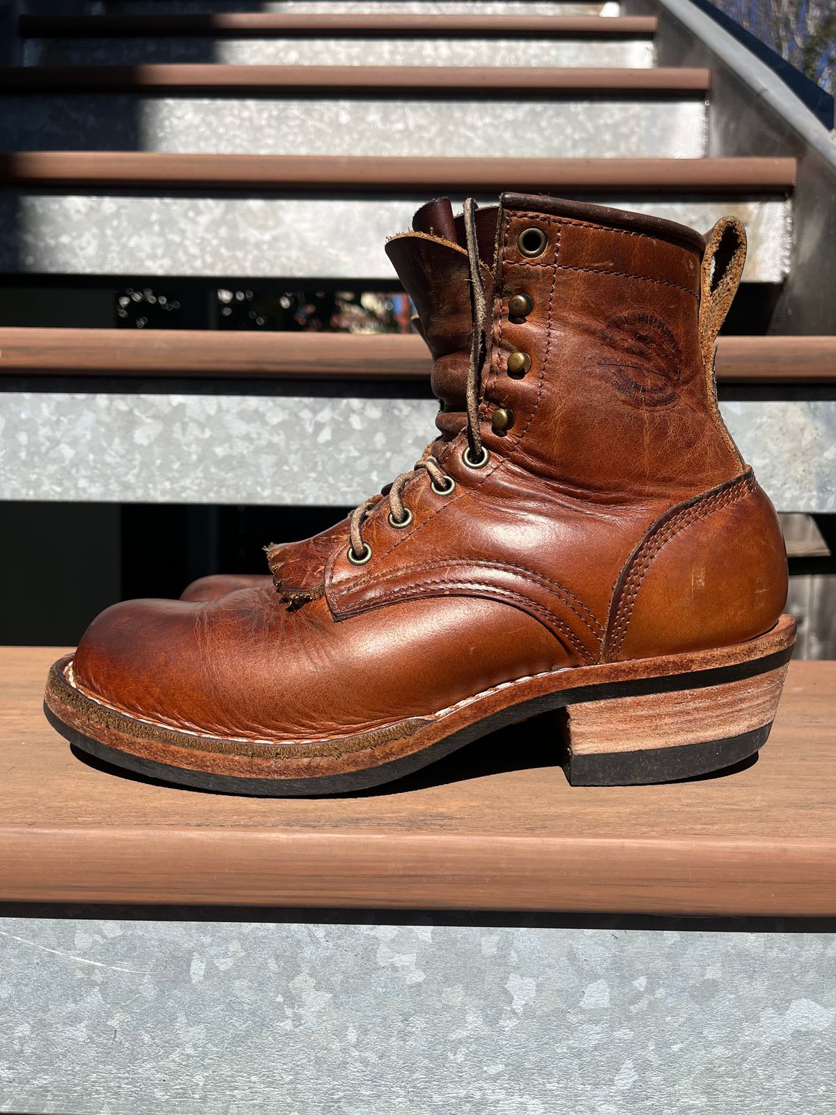 Photo by tomsbarkingdogs on March 4, 2026 of the Frank's Boots Wilshire in Law Tanning Whiskey Rebellion.