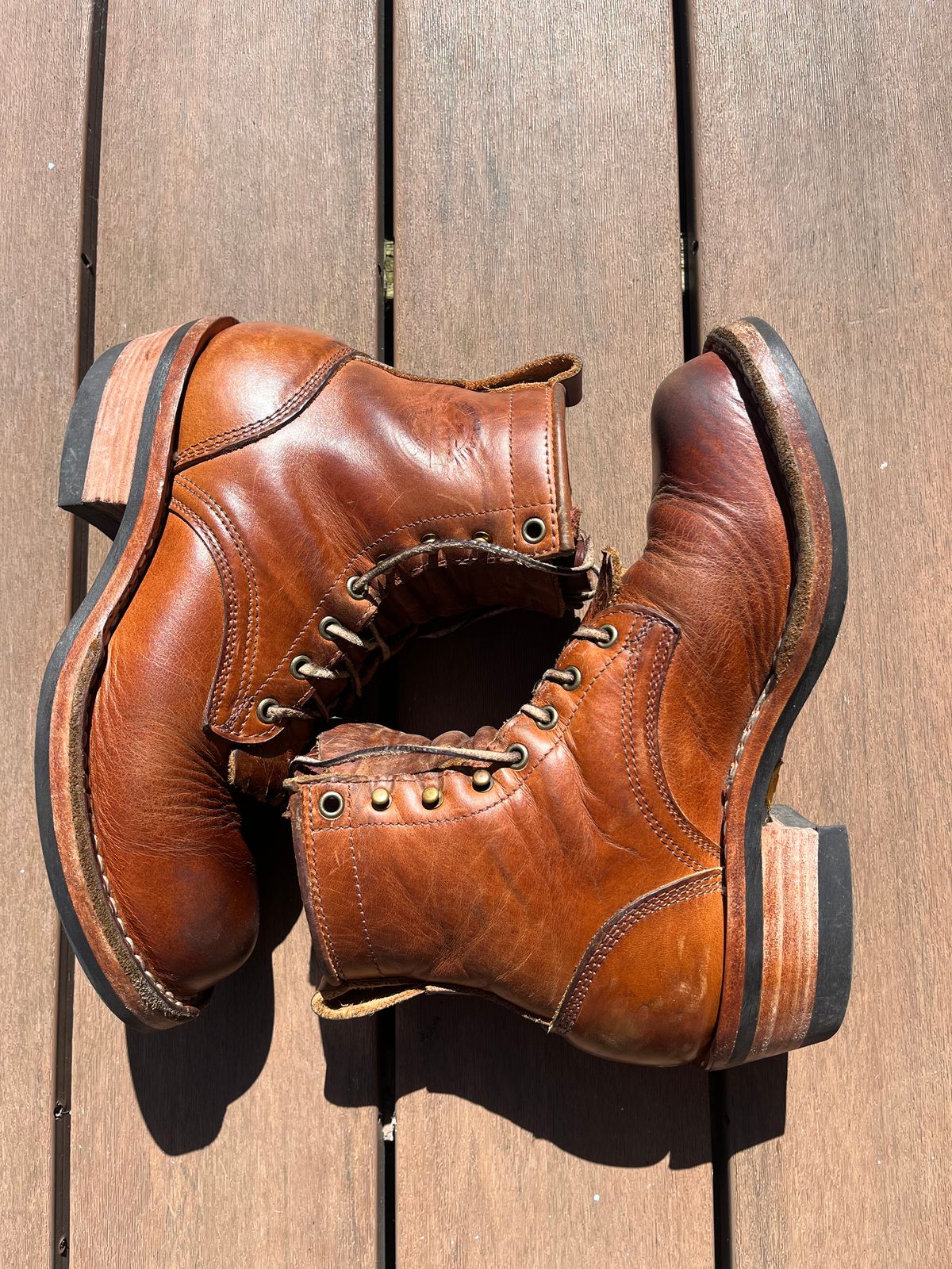 Photo by tomsbarkingdogs on March 4, 2026 of the Frank's Boots Wilshire in Law Tanning Whiskey Rebellion.