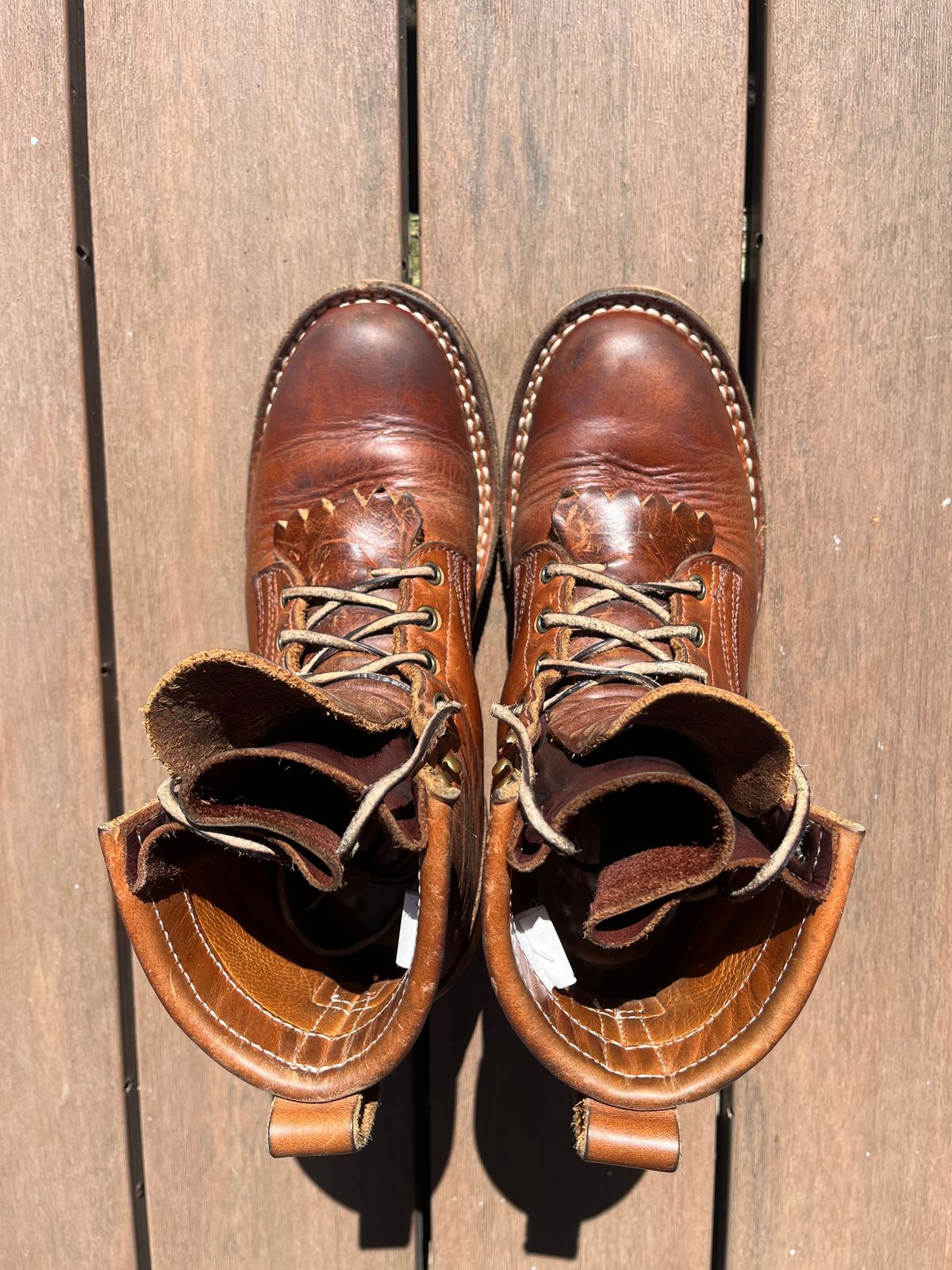 Photo by tomsbarkingdogs on March 4, 2026 of the Frank's Boots Wilshire in Law Tanning Whiskey Rebellion.