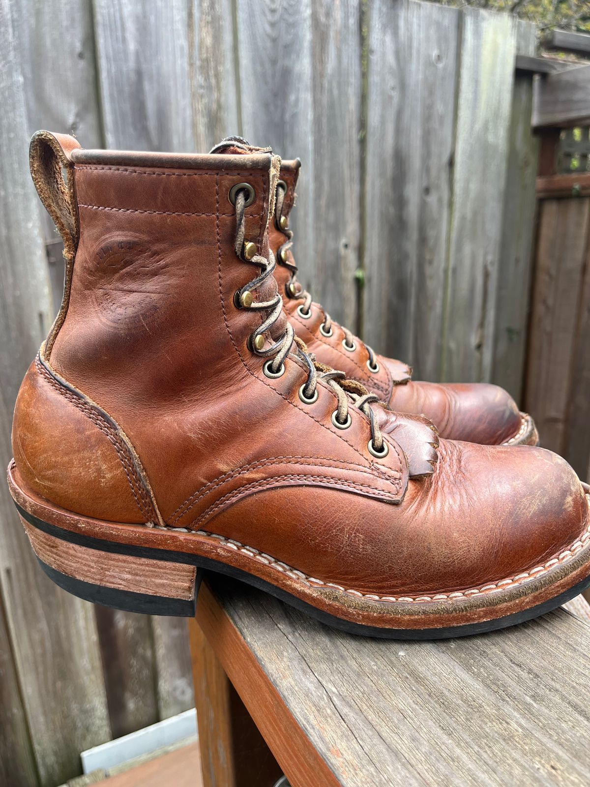 Photo by tomsbarkingdogs on March 30, 2026 of the Frank's Boots Wilshire in Law Tanning Whiskey Rebellion.