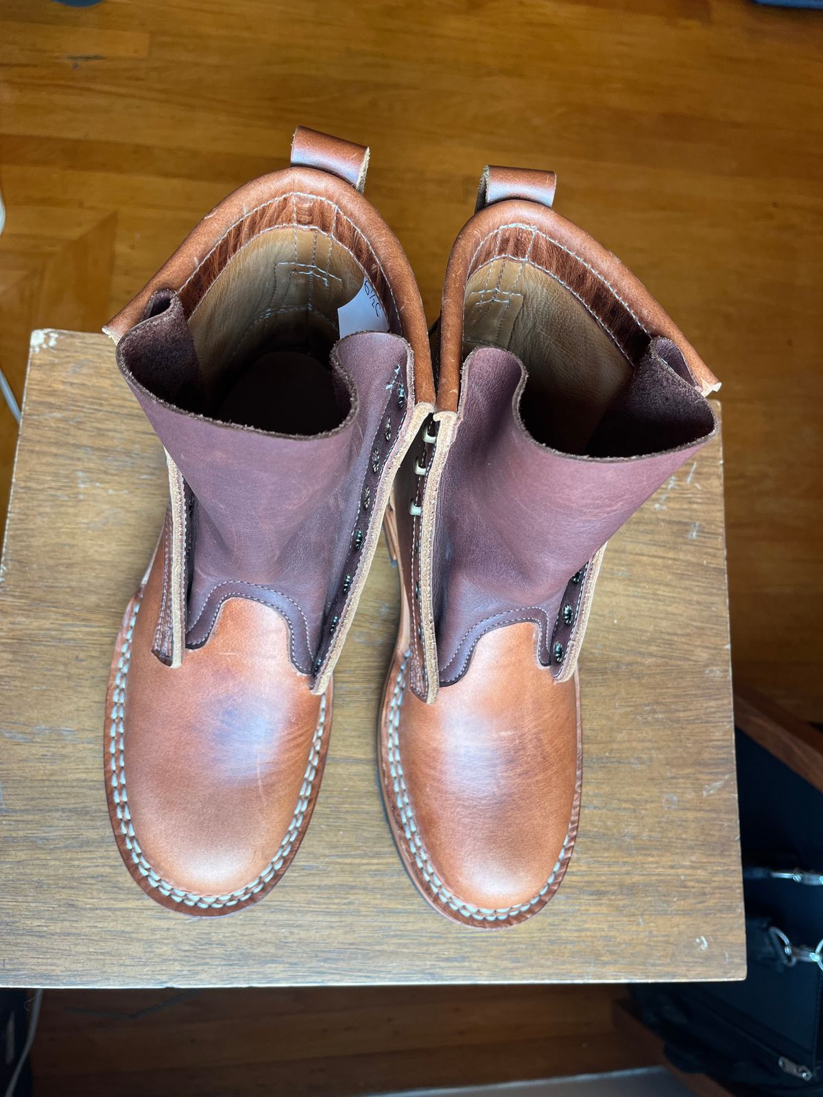 Photo by tomsbarkingdogs on October 3, 2025 of the Frank's Boots Wilshire in Law Tanning Whiskey Rebellion.