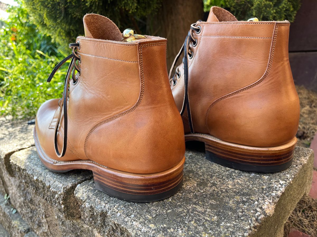 Photo by Abel on September 27, 2024 of the Viberg Service Boot in Horween Natural Wooly Chromexcel.
