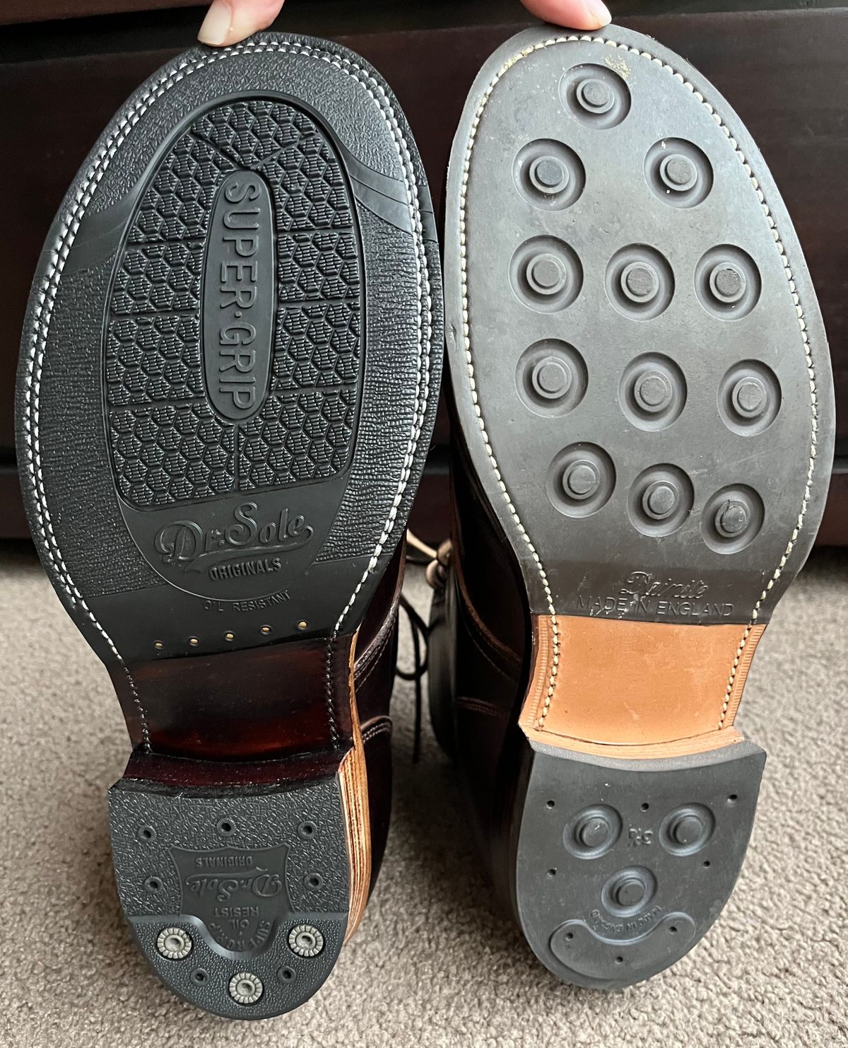 Photo by Abel on April 28, 2025 of the XBXS Miner Boots in Horween Black Waxed Flesh.