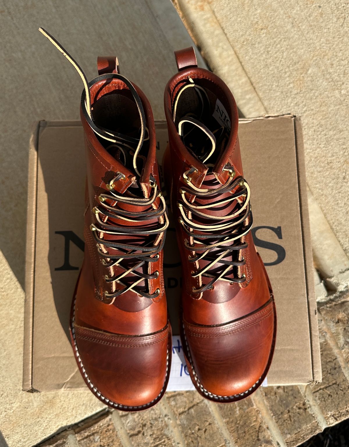 Photo by rnhathaway on October 3, 2024 of the Nicks MTO in Wickett & Craig Tan Oiled Latigo.