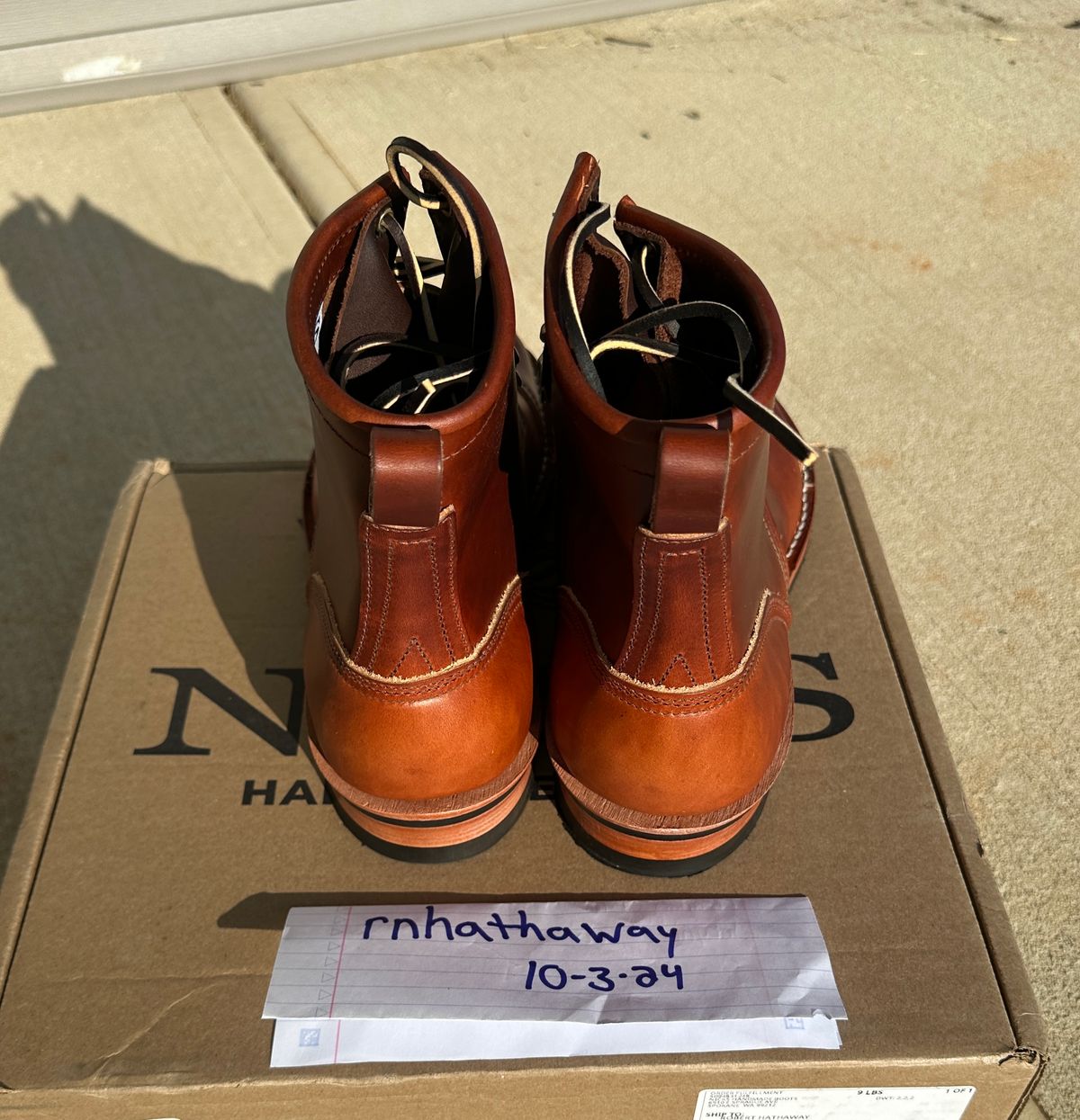 Photo by rnhathaway on October 3, 2024 of the Nicks MTO in Wickett & Craig Tan Oiled Latigo.