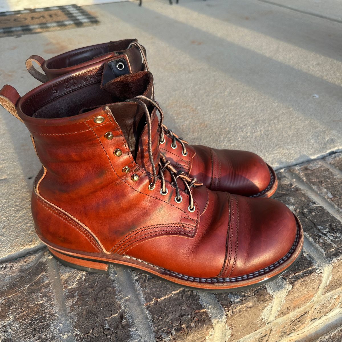 Photo by rnhathaway on November 4, 2024 of the Nicks MTO in Wickett & Craig Tan Oiled Latigo.