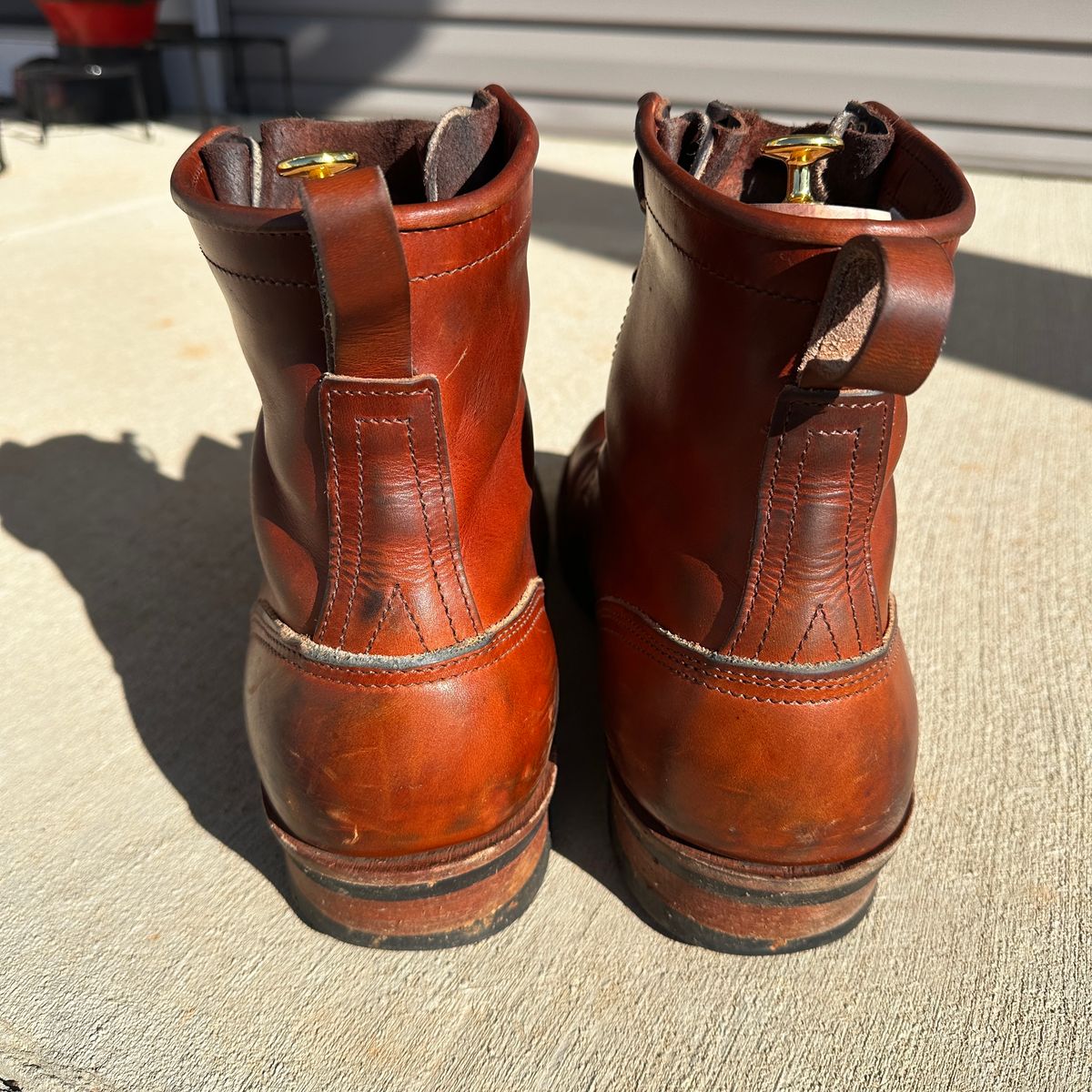 Photo by rnhathaway on January 4, 2025 of the Nicks MTO in Wickett & Craig Tan Oiled Latigo.