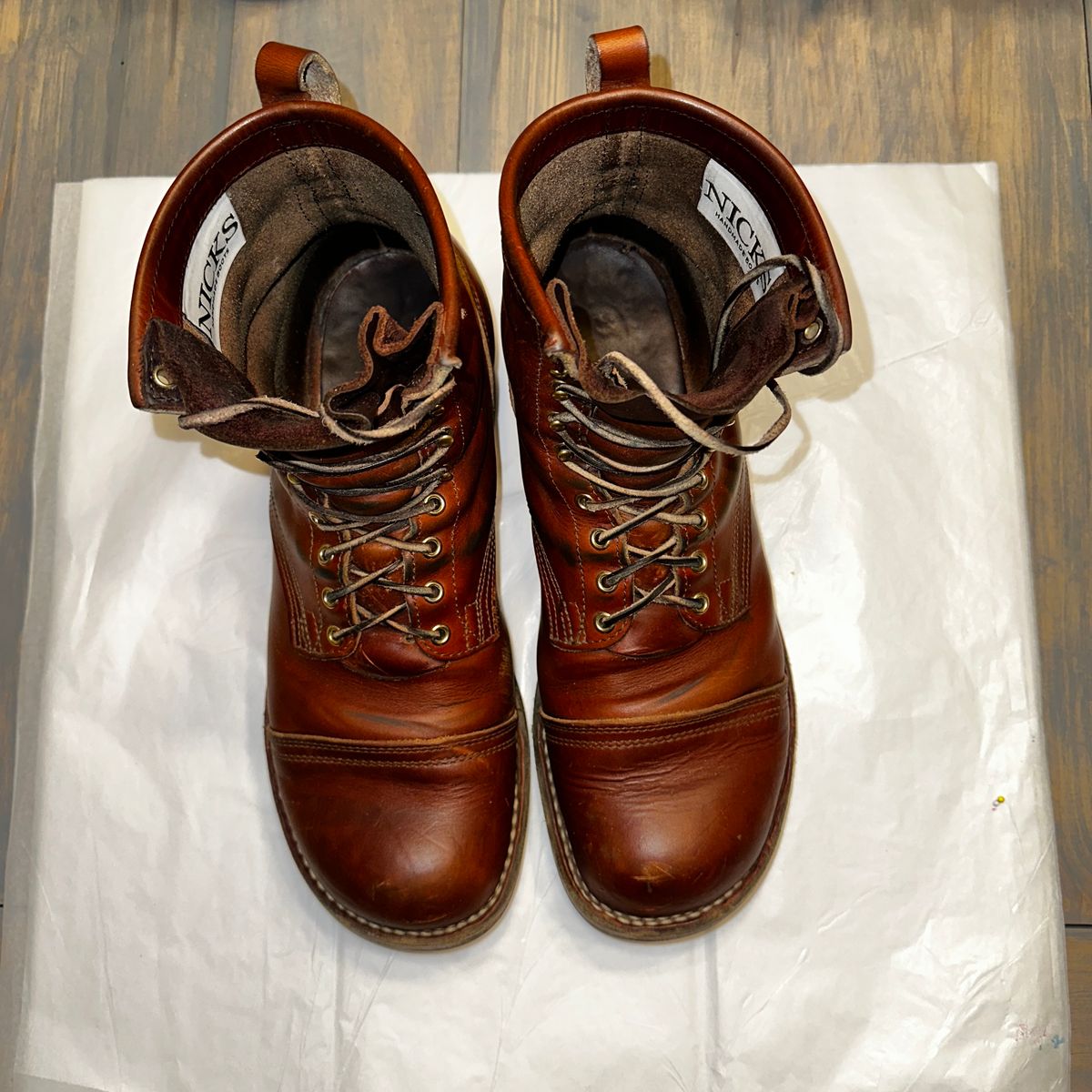 Photo by rnhathaway on March 4, 2025 of the Nicks MTO in Wickett & Craig Tan Oiled Latigo.