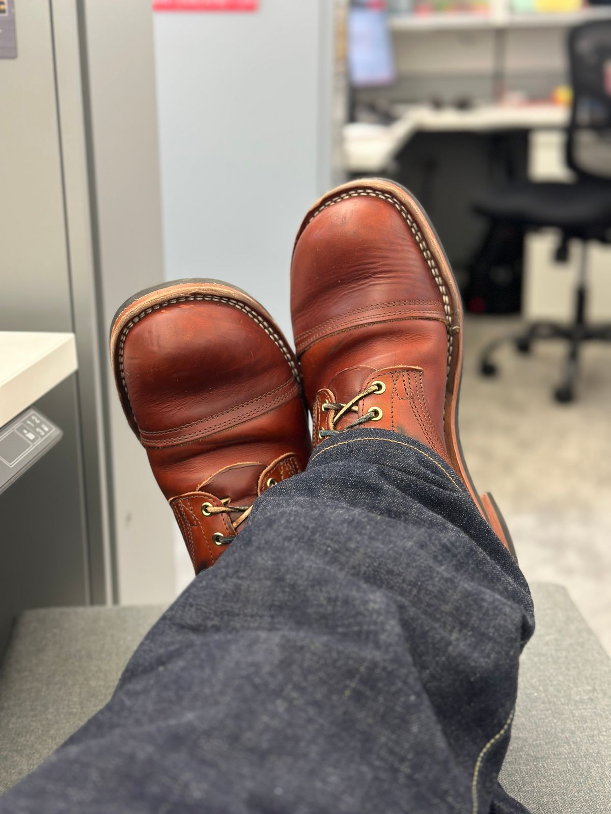 Photo by rnhathaway on November 5, 2024 of the Red Tornado SD-107 in 17oz selvedge Denim.