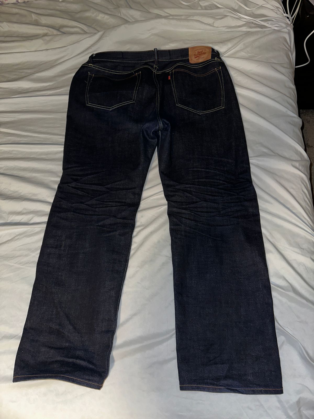 Photo by rnhathaway on December 2, 2024 of the Red Tornado SD-107 in 17oz selvedge Denim.