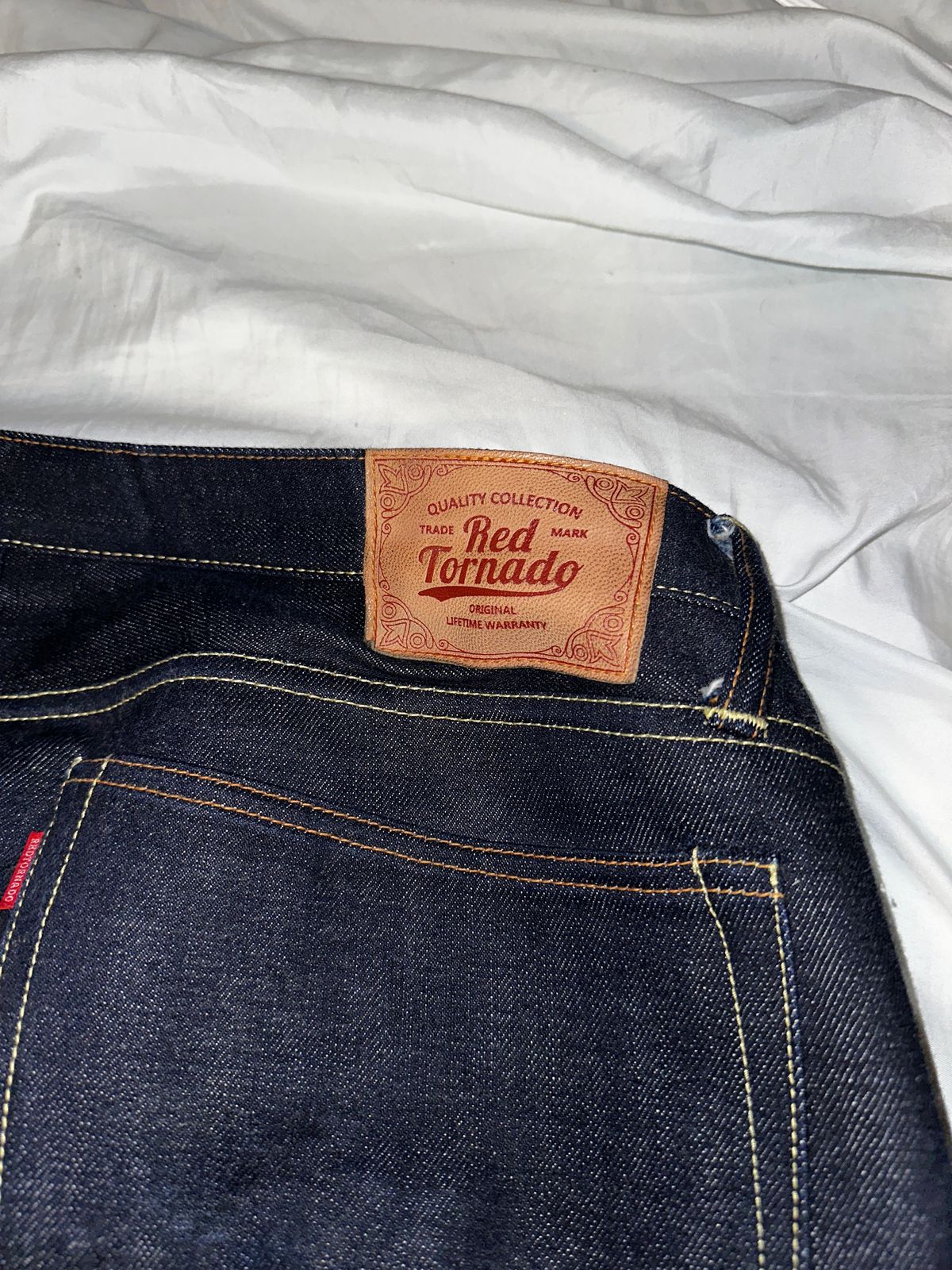 Photo by rnhathaway on December 2, 2024 of the Red Tornado SD-107 in 17oz selvedge Denim.