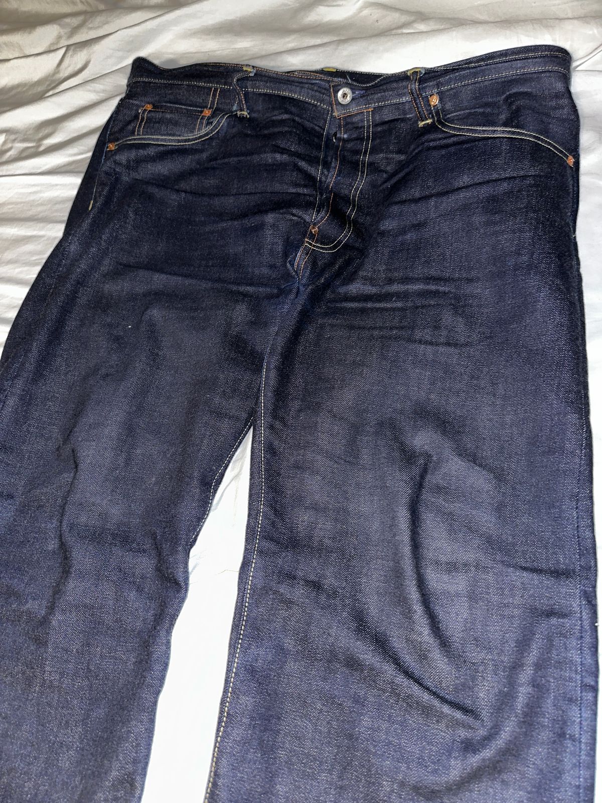 Photo by rnhathaway on December 2, 2024 of the Red Tornado SD-107 in 17oz selvedge Denim.