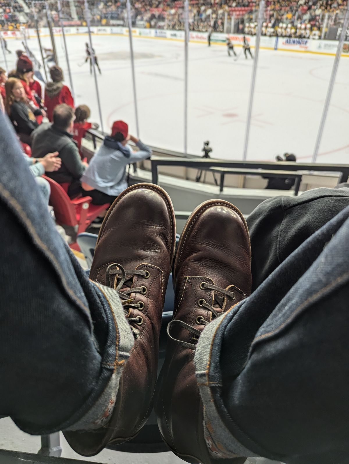 Photo by FunkyColdPatina on October 20, 2024 of the Red Wing Blacksmith in S.B. Foot Briar Oil Slick.