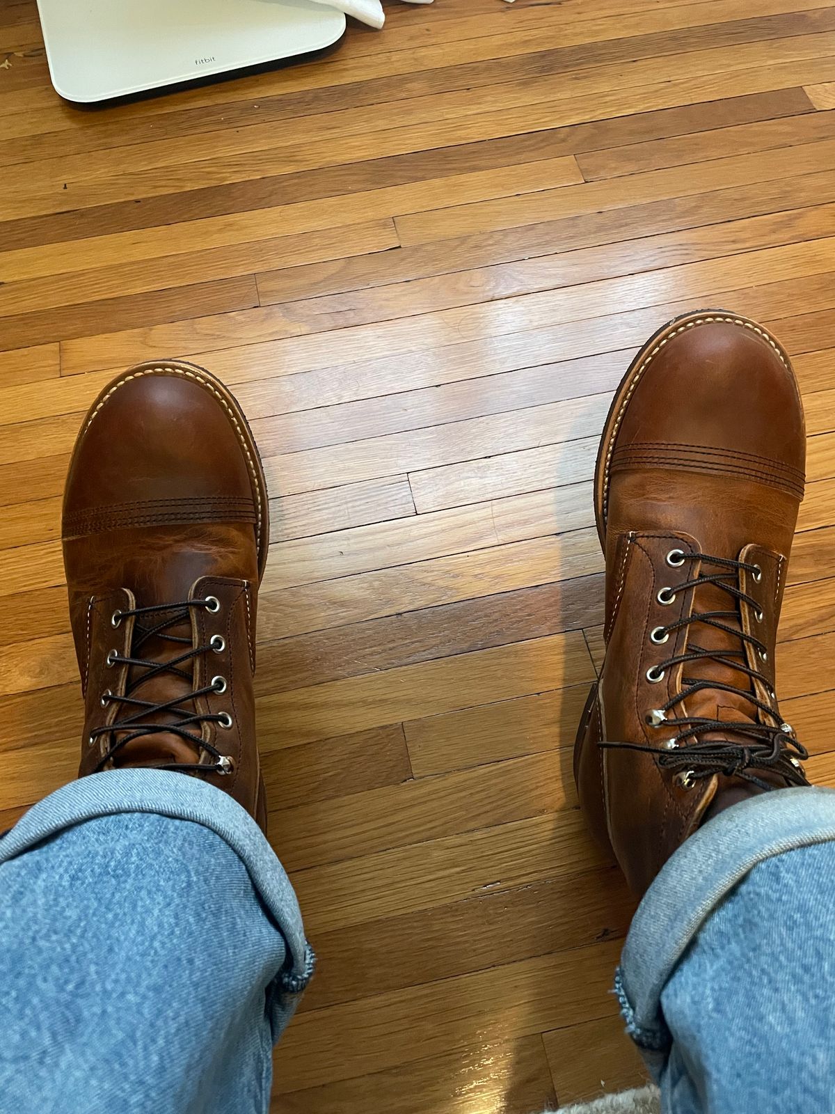 Photo by Gabagool on March 26, 2025 of the Red Wing Iron Ranger in S.B. Foot Copper Rough and Tough.