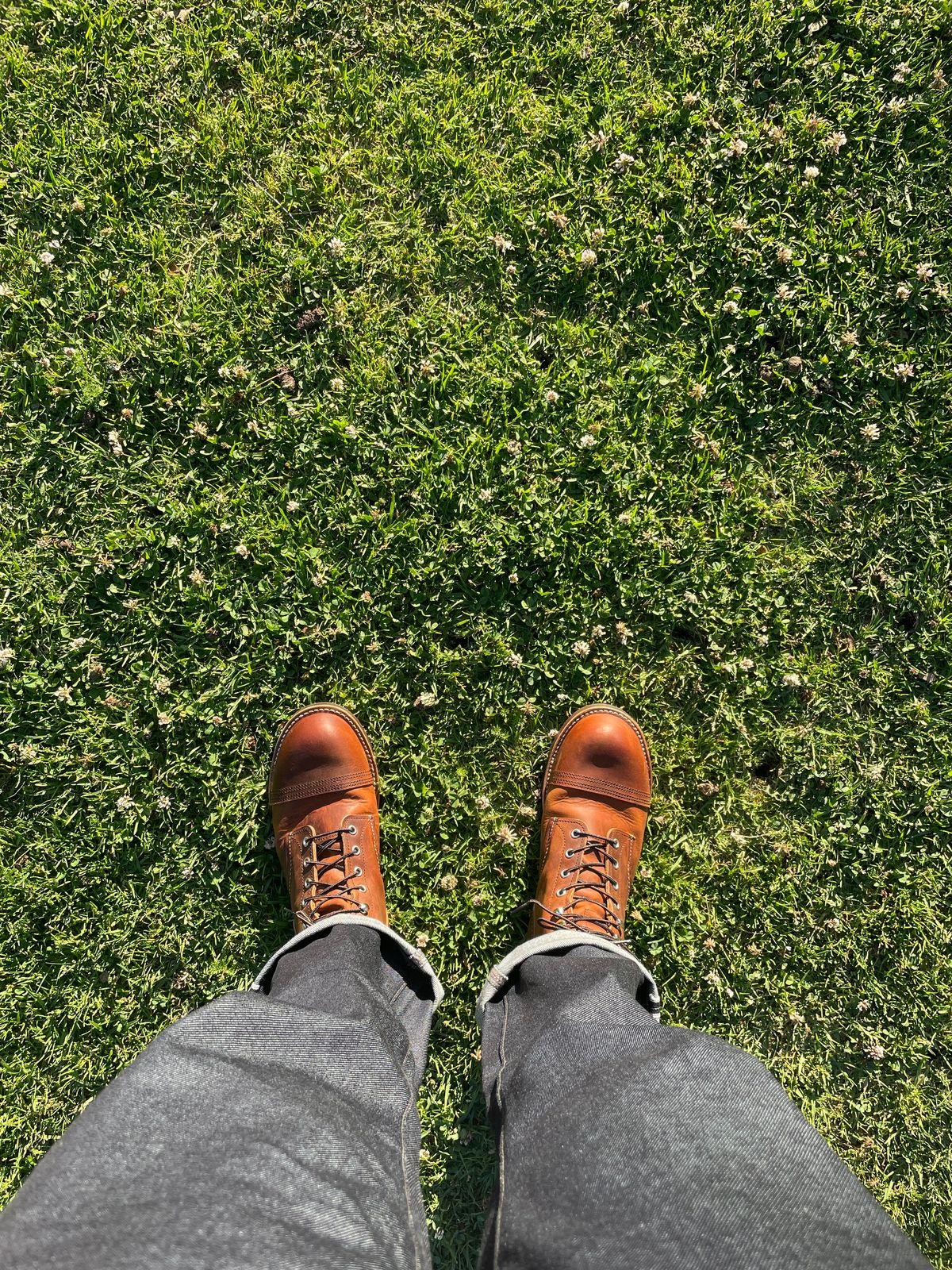 Photo by Gabagool on March 28, 2025 of the Red Wing Iron Ranger in S.B. Foot Copper Rough and Tough.