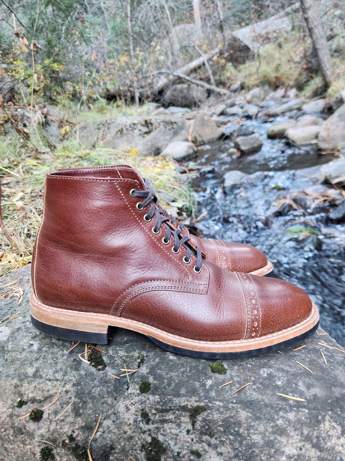 Photo by spyder550 on November 4, 2024 of the Oak Street Bootmakers Lakeshore Jump Boot in Badalassi Carlo Garret Cotto.