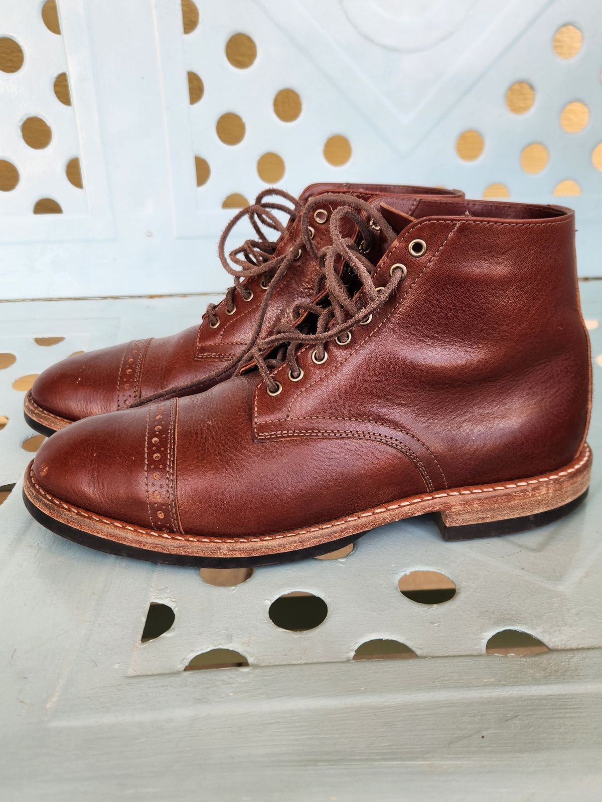 Photo by spyder550 on March 2, 2025 of the Oak Street Bootmakers Lakeshore Jump Boot in Badalassi Carlo Garret Cotto.