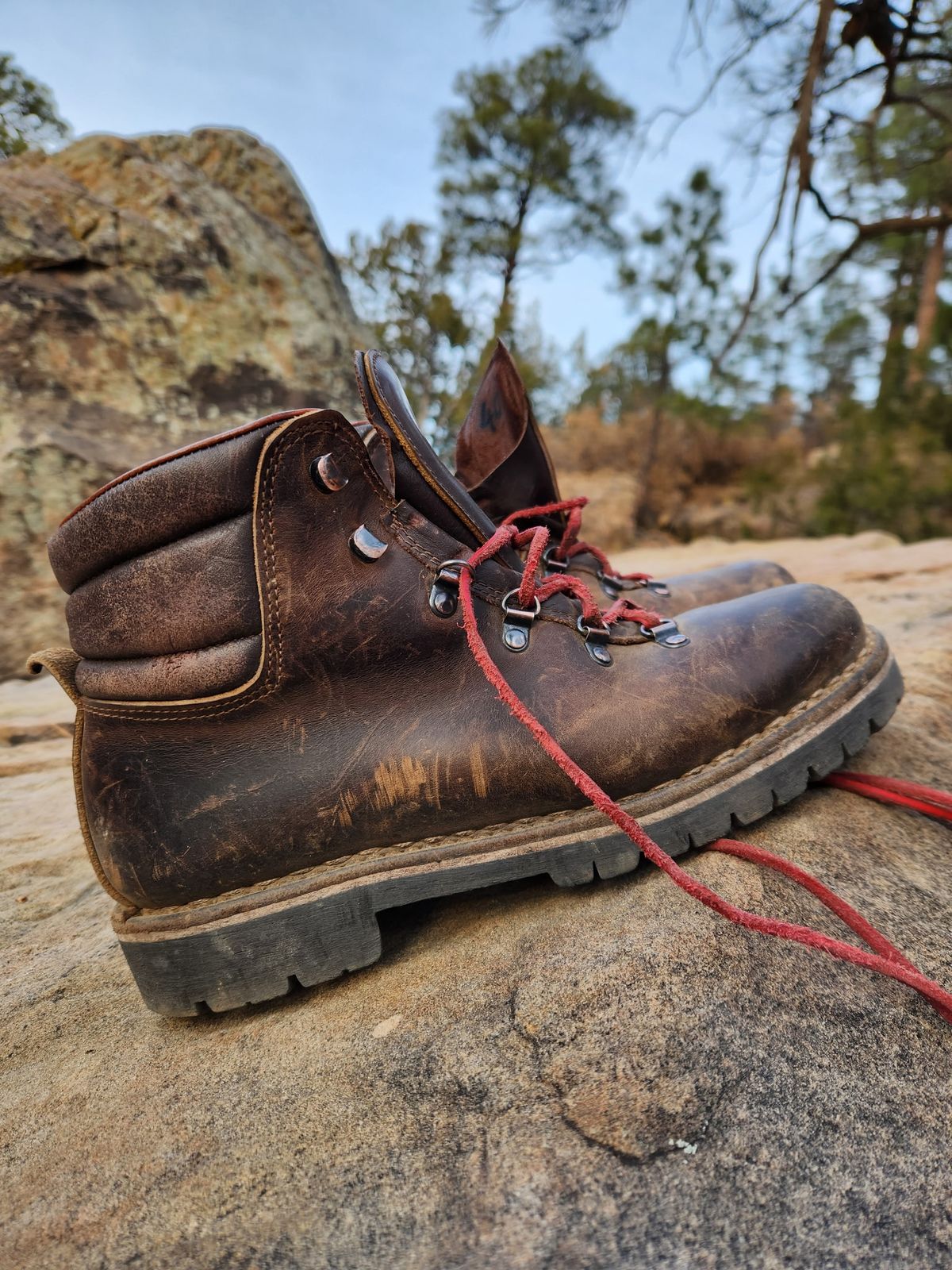 Photo by spyder550 on January 4, 2026 of the Valli Shoes Anfibio Model 075 in Italian Greased Cowhide.