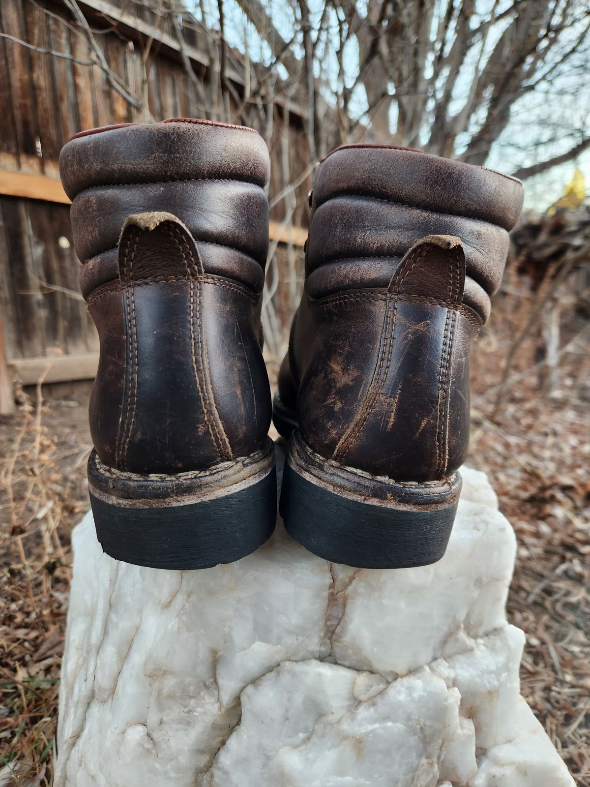 Photo by spyder550 on February 4, 2026 of the Valli Shoes Anfibio Model 075 in Italian Greased Cowhide.