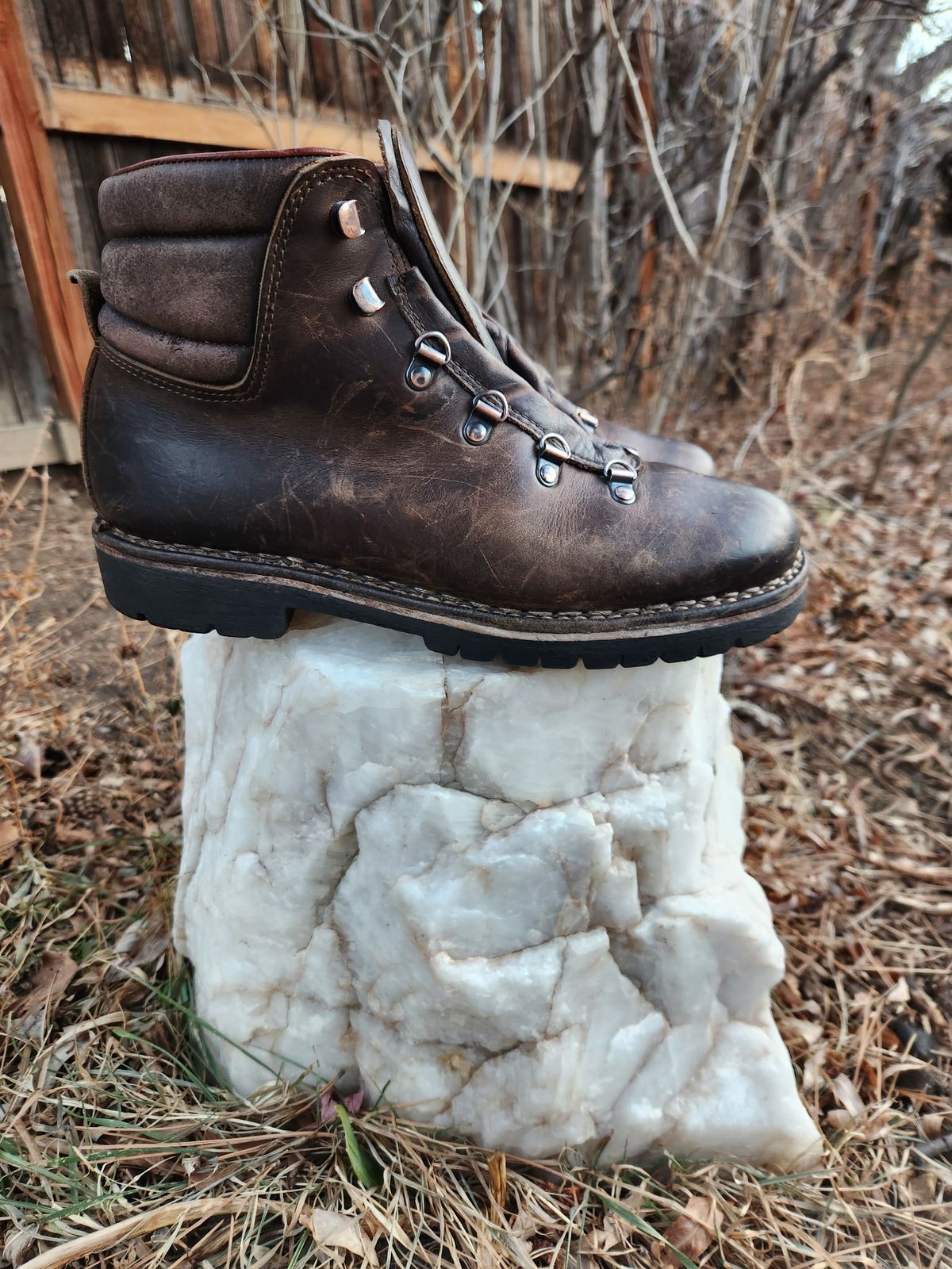 Photo by spyder550 on February 4, 2026 of the Valli Shoes Anfibio Model 075 in Italian Greased Cowhide.