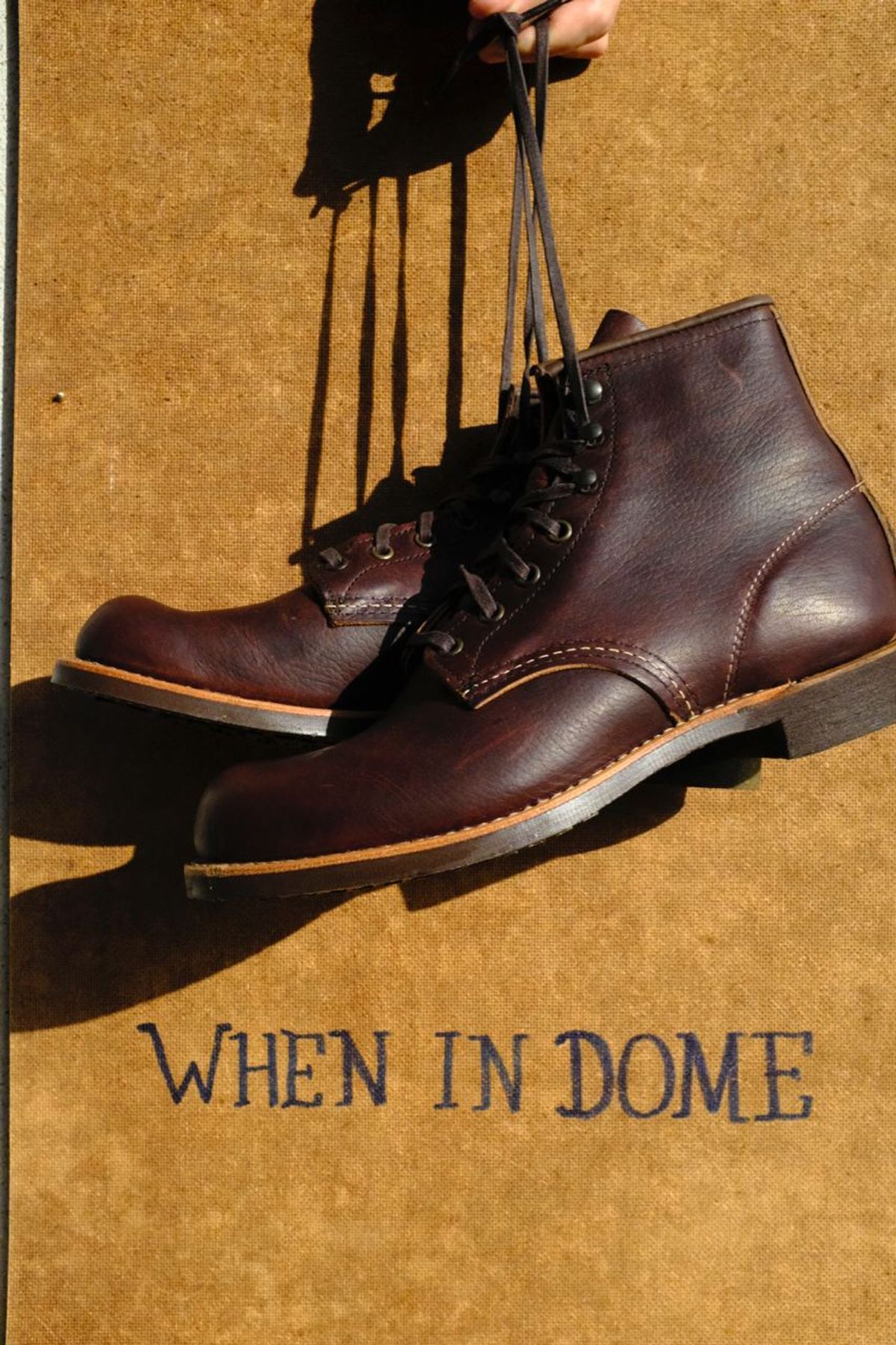 Photo by kaldisgoat on November 1, 2024 of the Red Wing Blacksmith in S.B. Foot Briar Oil Slick.