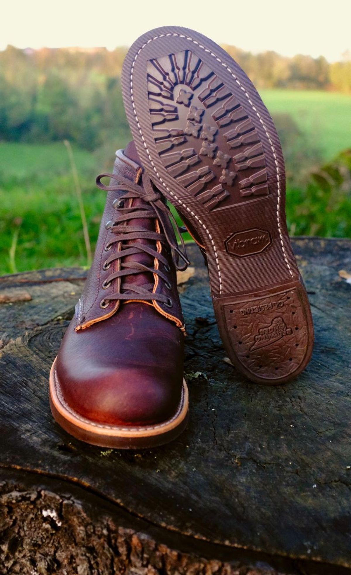 Photo by kaldisgoat on November 1, 2024 of the Red Wing Blacksmith in S.B. Foot Briar Oil Slick.