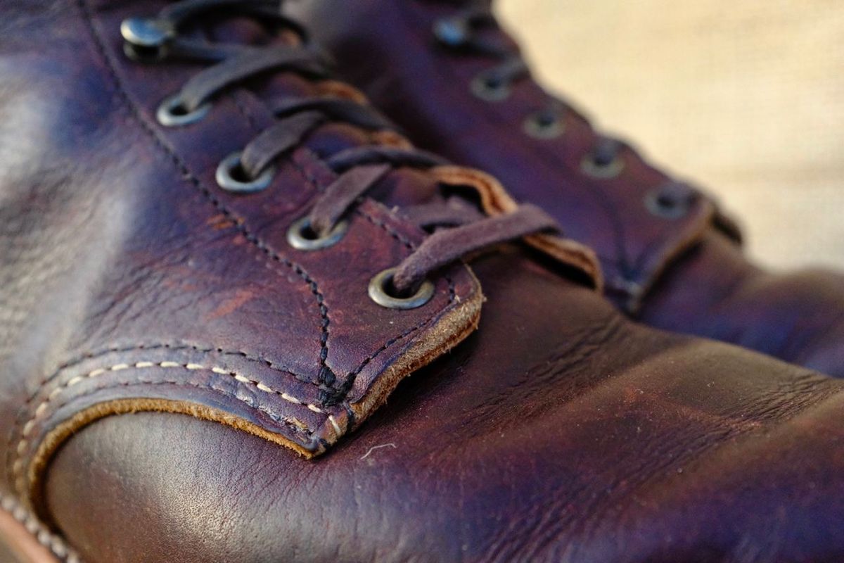 Photo by kaldisgoat on December 1, 2024 of the Red Wing Blacksmith in S.B. Foot Briar Oil Slick.