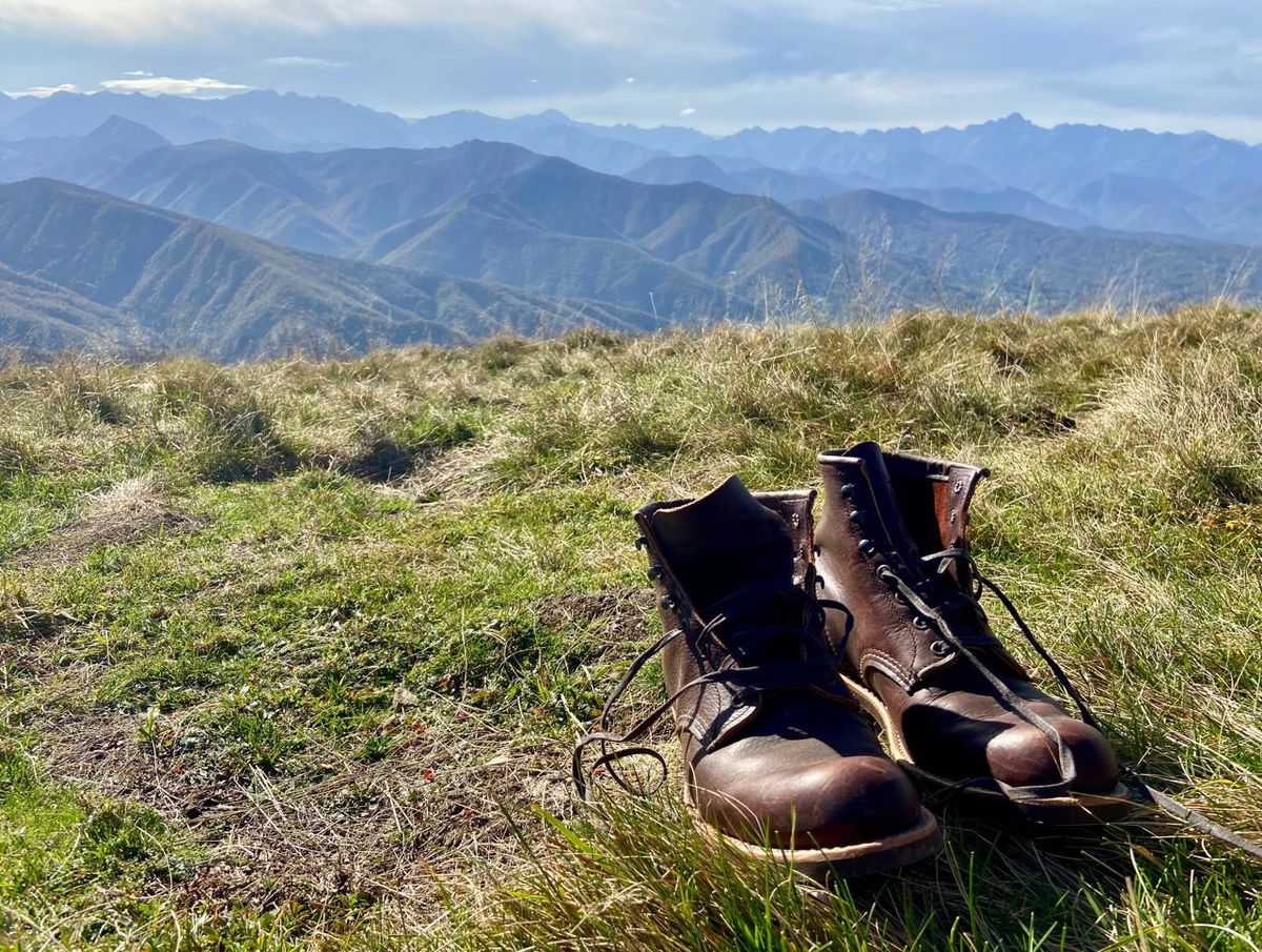 Photo by kaldisgoat on November 3, 2024 of the Red Wing Blacksmith in S.B. Foot Briar Oil Slick.