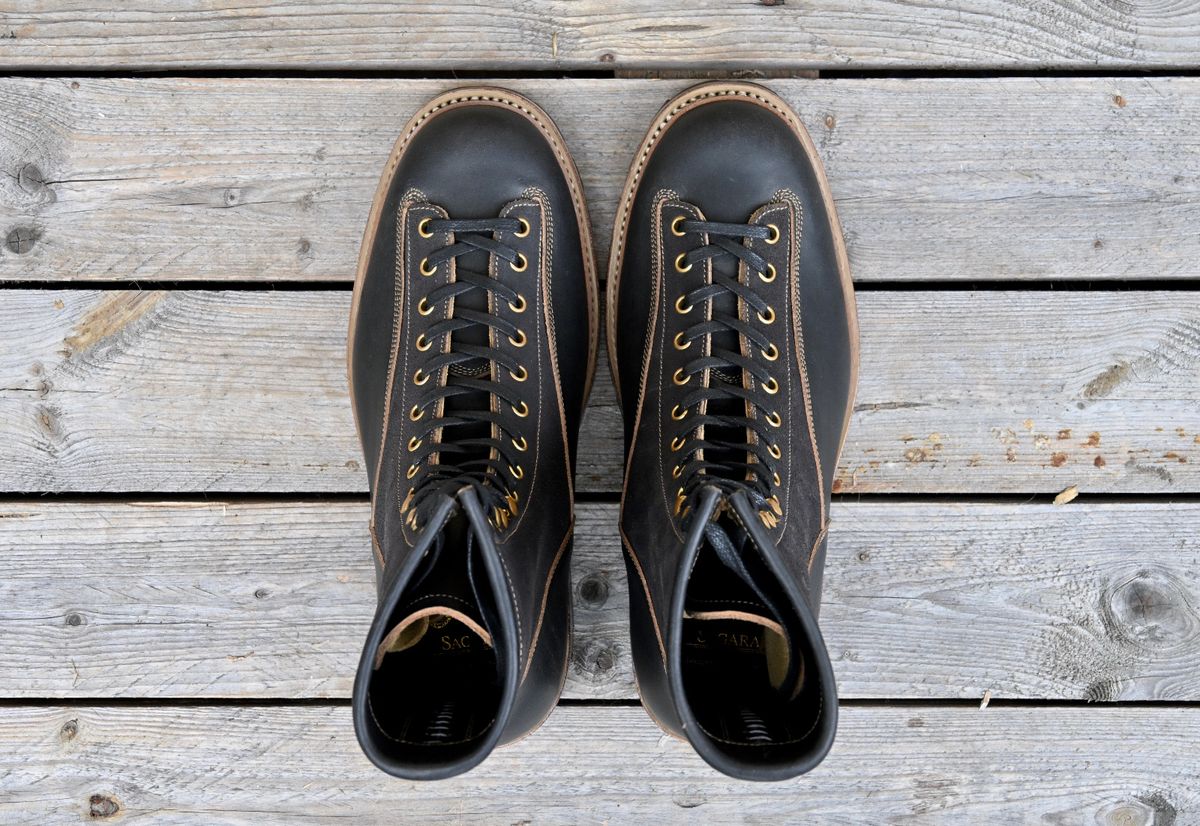 Photo by kaldisgoat on October 3, 2025 of the Sagara Valiant in Blackrust Arborwax & Blackrust Arborwax Reverse Overdyed.