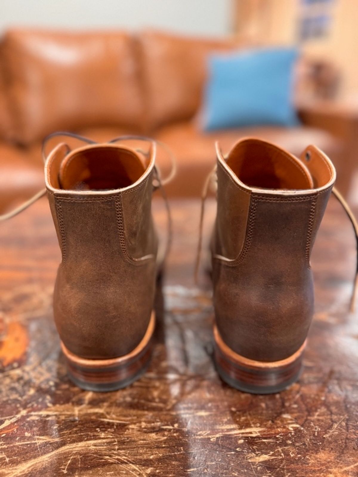 Photo by coolbreeze on May 1, 2024 of the Viberg Service Boot in Horween Golden Brown Predator.