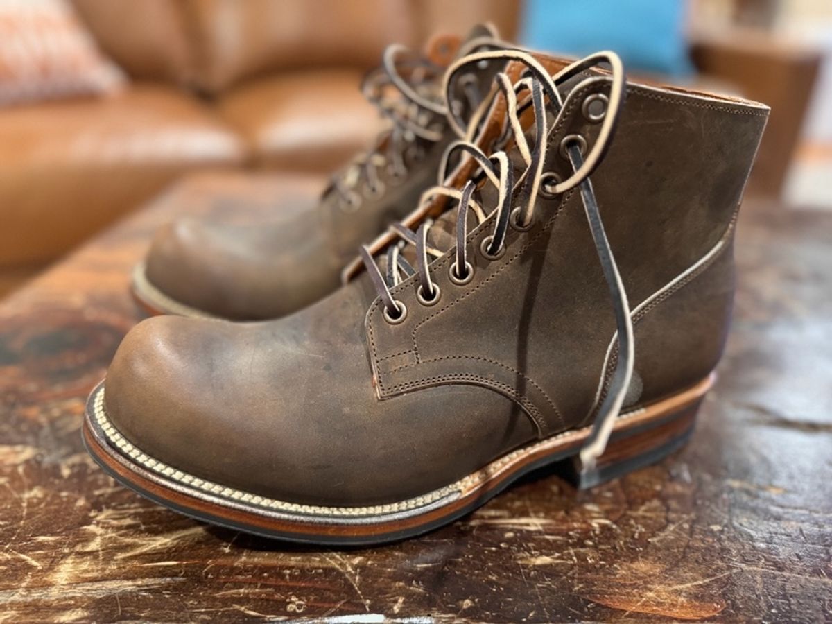 Photo by coolbreeze on May 1, 2024 of the Viberg Service Boot in Horween Golden Brown Predator.