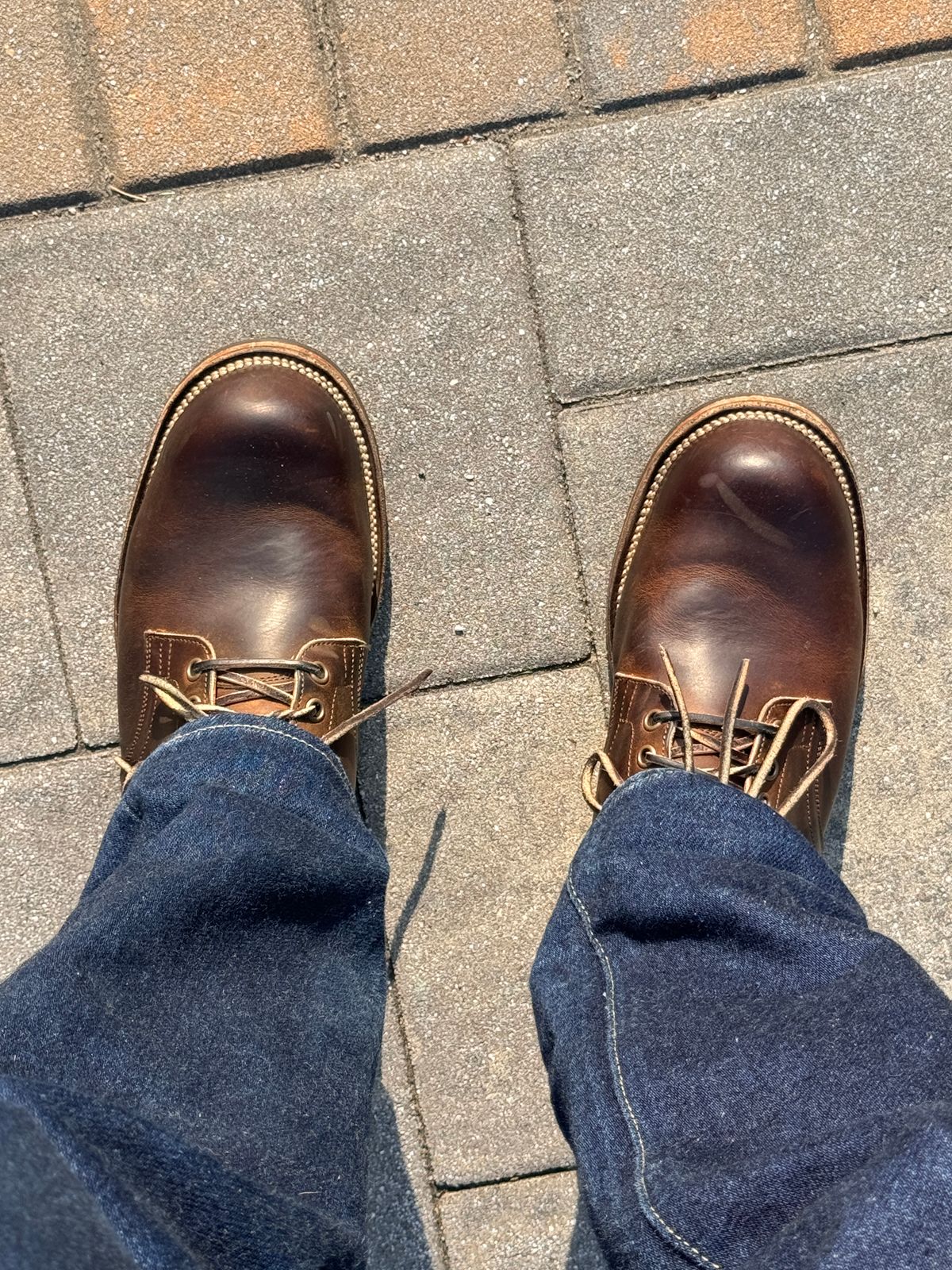 Photo by coolbreeze on July 15, 2024 of the Viberg Service Boot in Horween Golden Brown Predator.