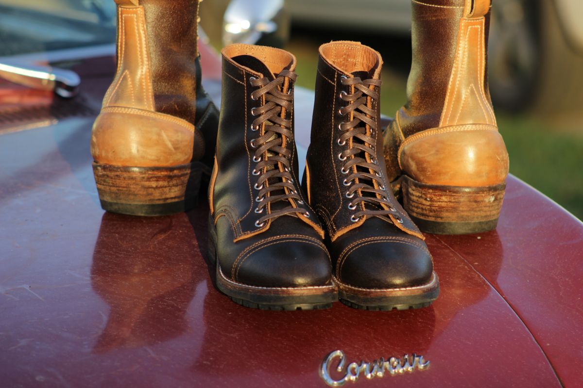 Photo by BoSeven on October 5, 2025 of the Thursday Logger in Horween Waxed Cacao.