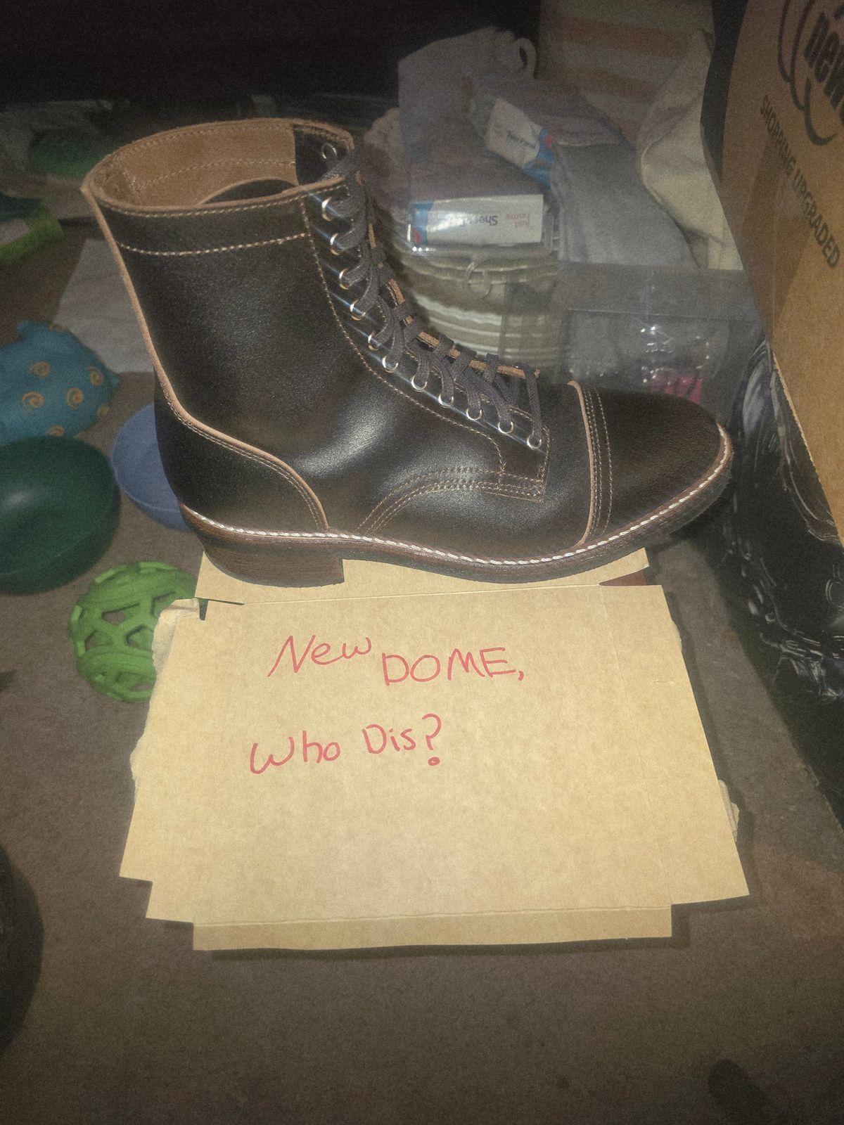 Photo by BoSeven on October 6, 2025 of the Thursday Logger in Horween Waxed Cacao.