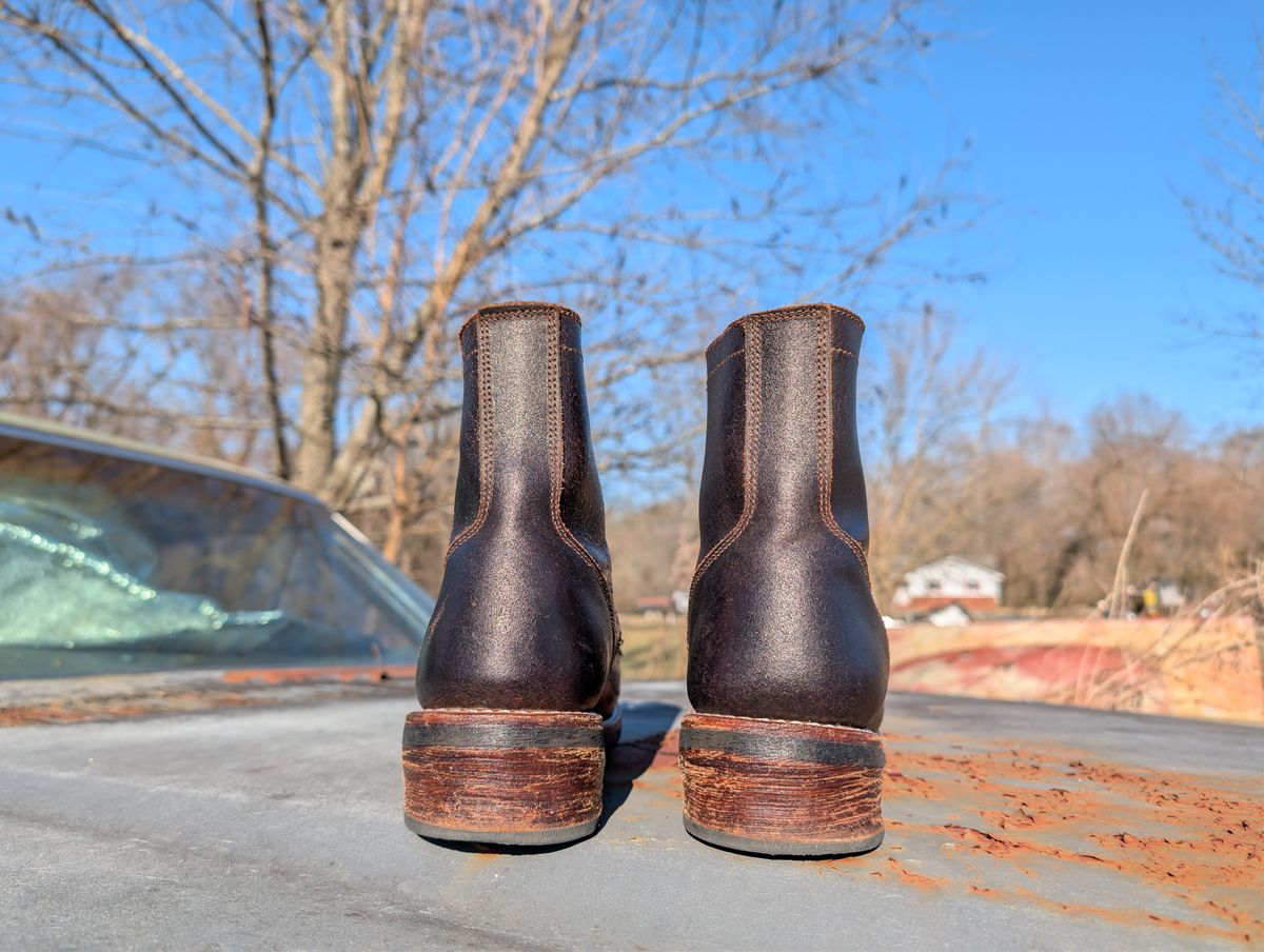 Photo by BoSeven on March 1, 2026 of the Thursday Logger in Horween Waxed Cacao.