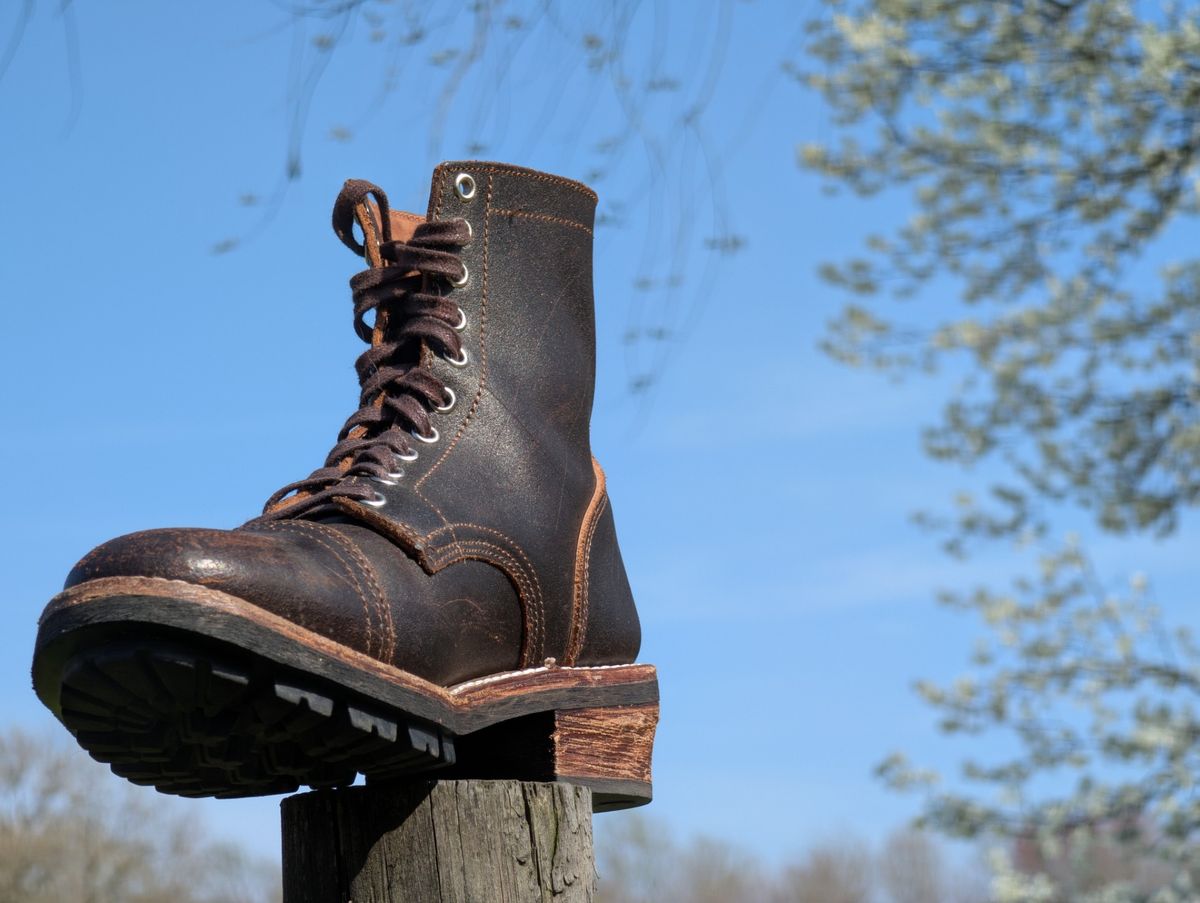 Photo by BoSeven on April 5, 2026 of the Thursday Logger in Horween Waxed Cacao.